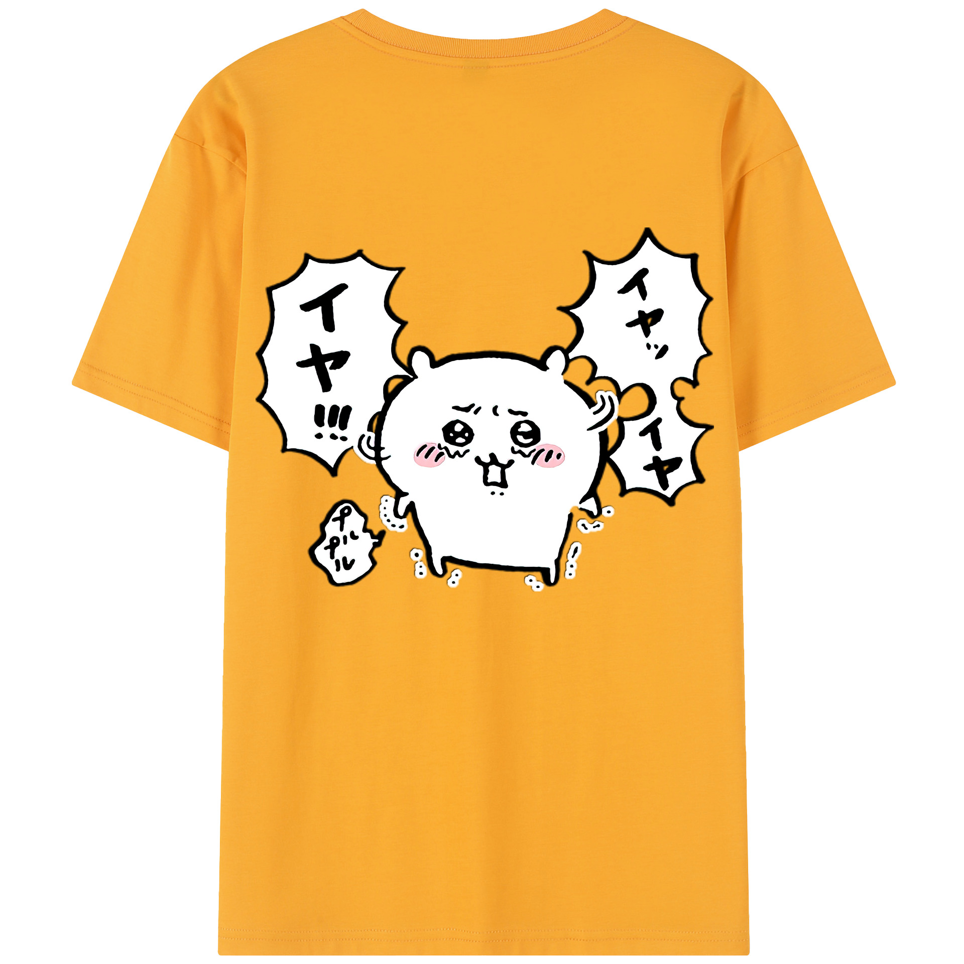 （画像用） ちいかわ ちいかわ Chii-kawa chiikawa 綿100％半袖Tシャツ（背面プリント）