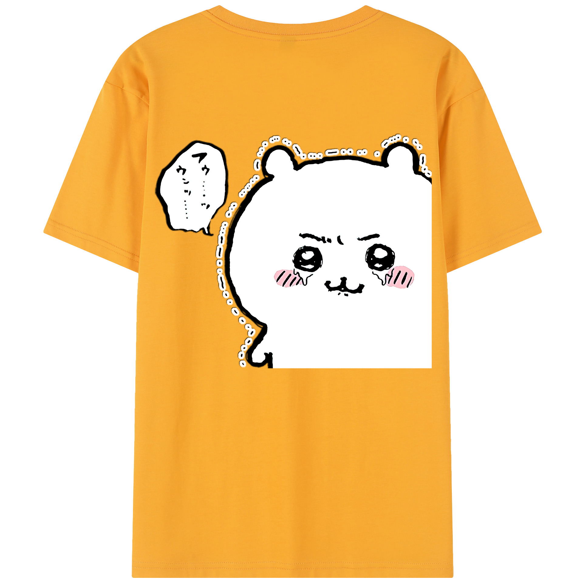 （画像用） ちいかわ ちいかわ Chii-kawa chiikawa 綿100％半袖Tシャツ（背面プリント）