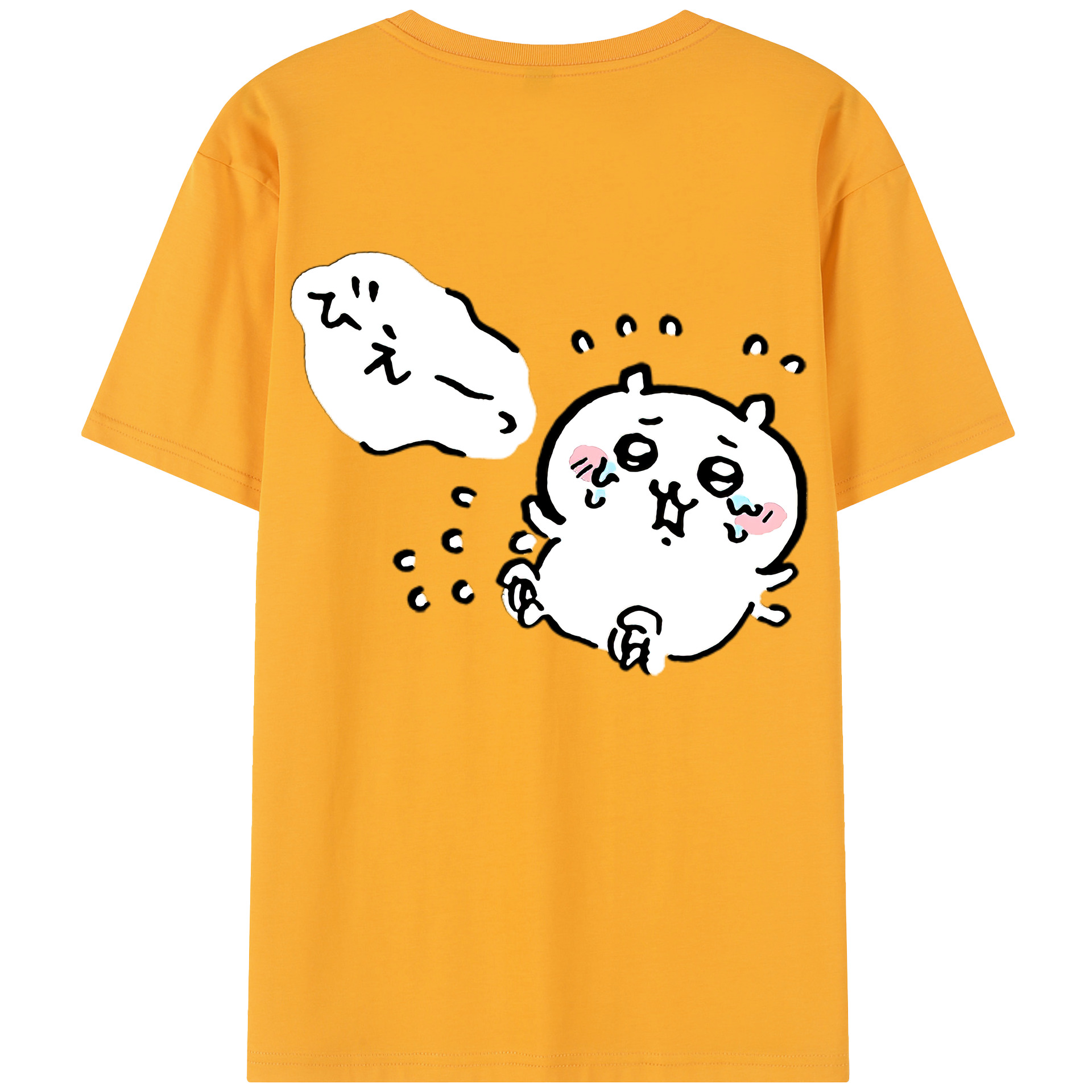 （画像用） ちいかわ ちいかわ Chii-kawa chiikawa 綿100％半袖Tシャツ（背面プリント）