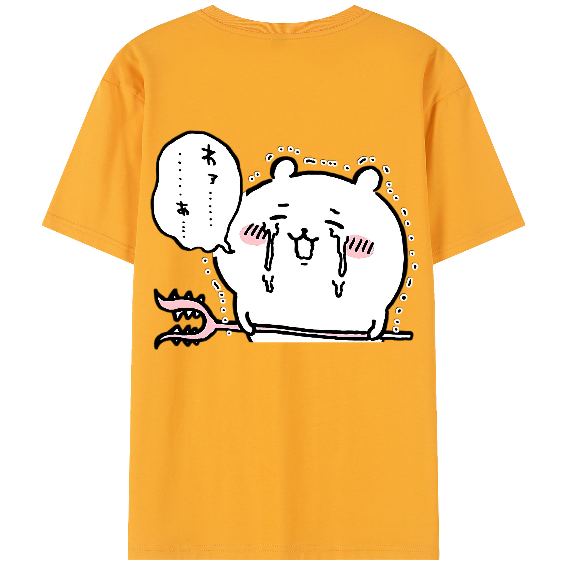 （画像用） ちいかわ ちいかわ Chii-kawa chiikawa 綿100％半袖Tシャツ（背面プリント）