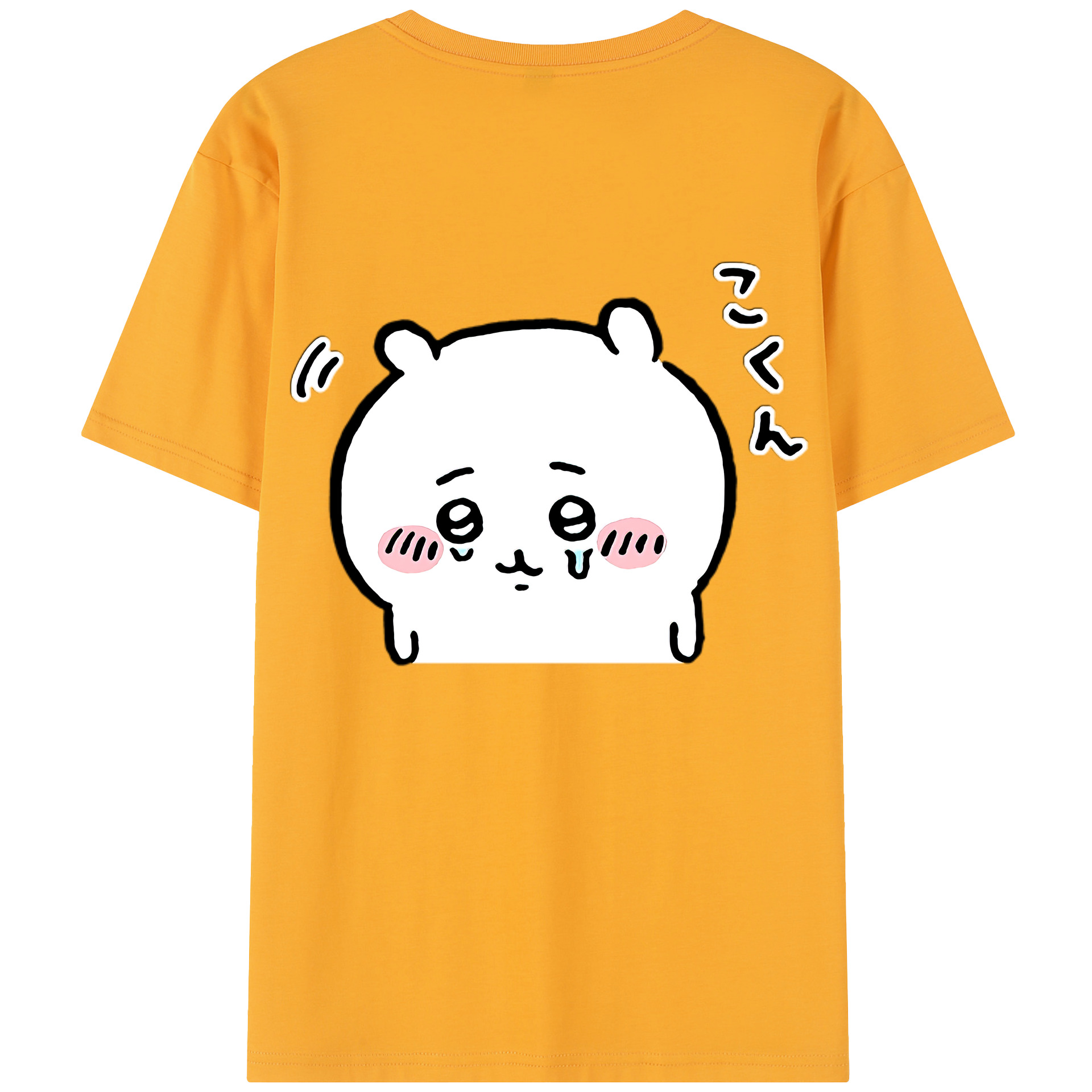 （画像用） ちいかわ ちいかわ Chii-kawa chiikawa 綿100％半袖Tシャツ（背面プリント）