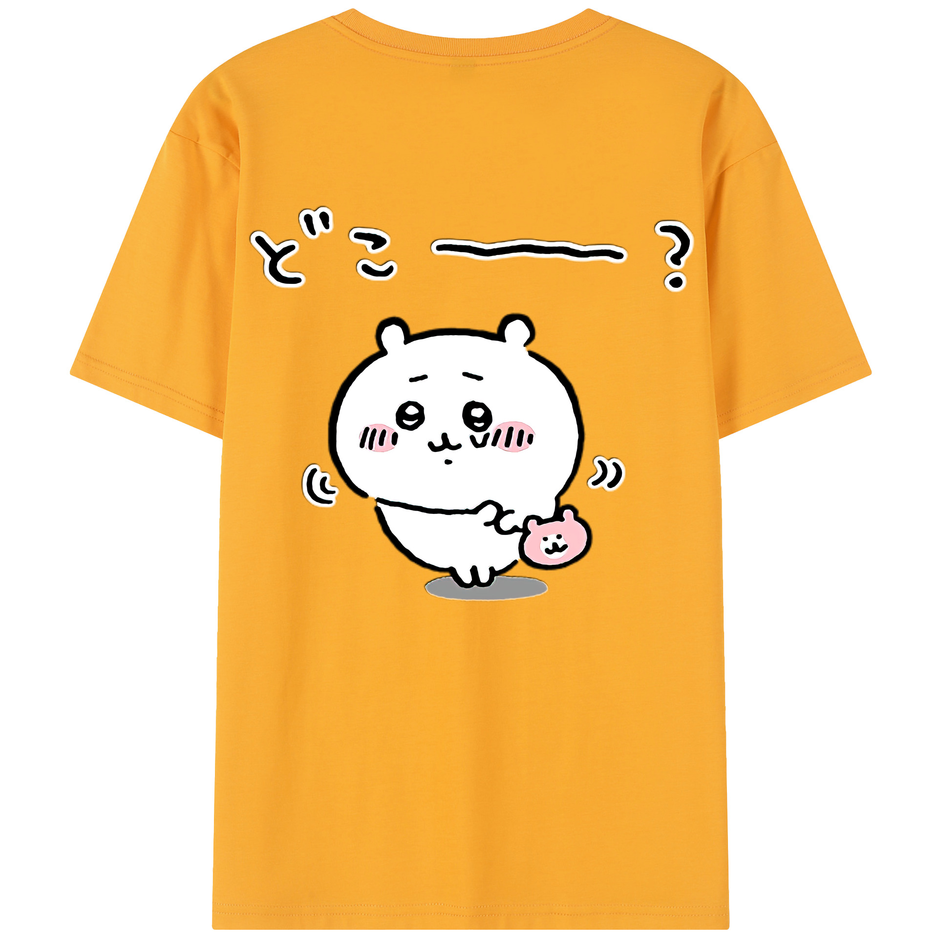 （画像用） ちいかわ ちいかわ Chii-kawa chiikawa 綿100％半袖Tシャツ（背面プリント）