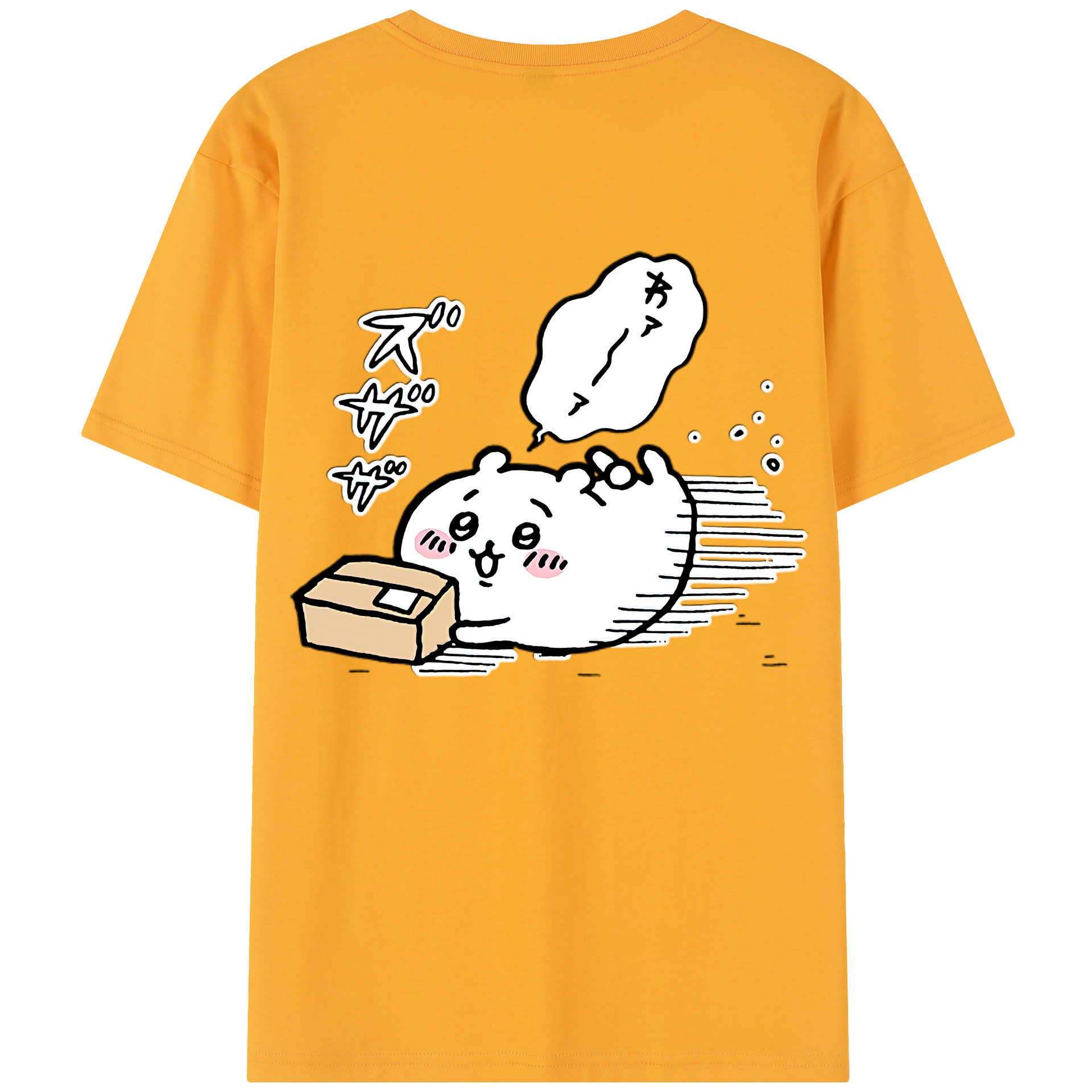 （画像用） ちいかわ ちいかわ Chii-kawa chiikawa 綿100％半袖Tシャツ（背面プリント）