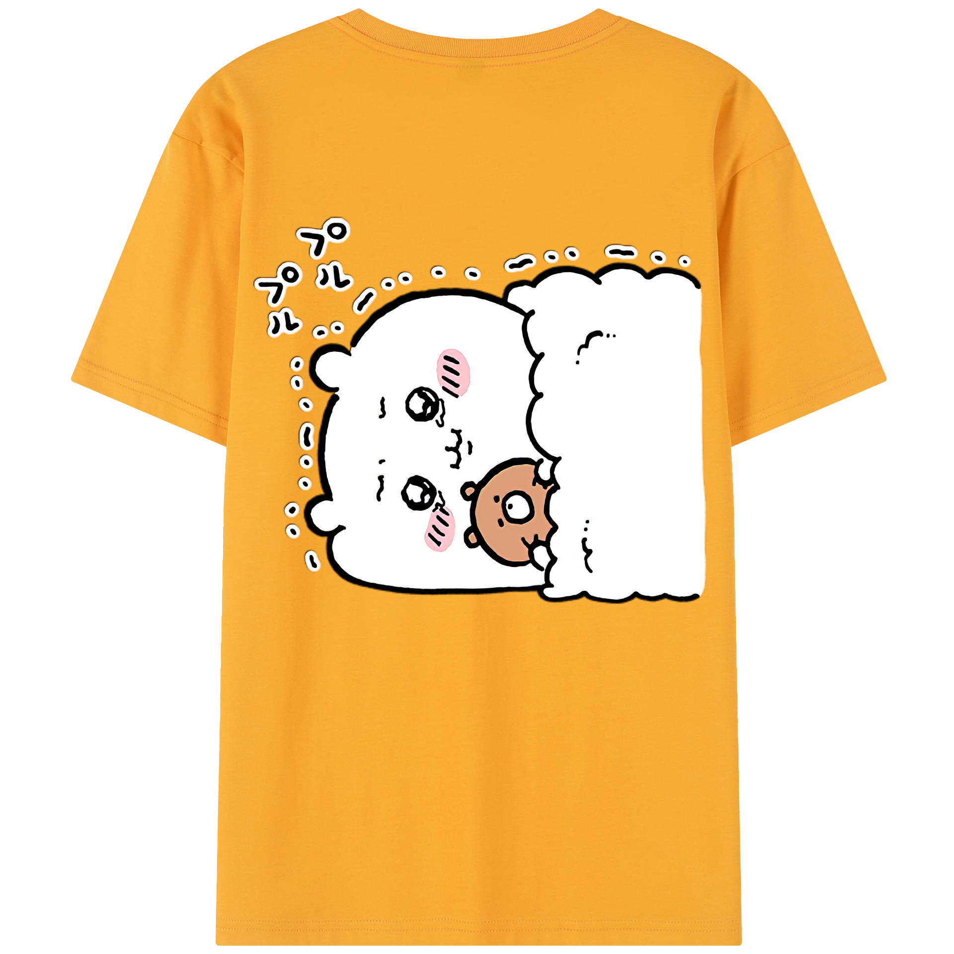 （画像用） ちいかわ ちいかわ Chii-kawa chiikawa 綿100％半袖Tシャツ（背面プリント）