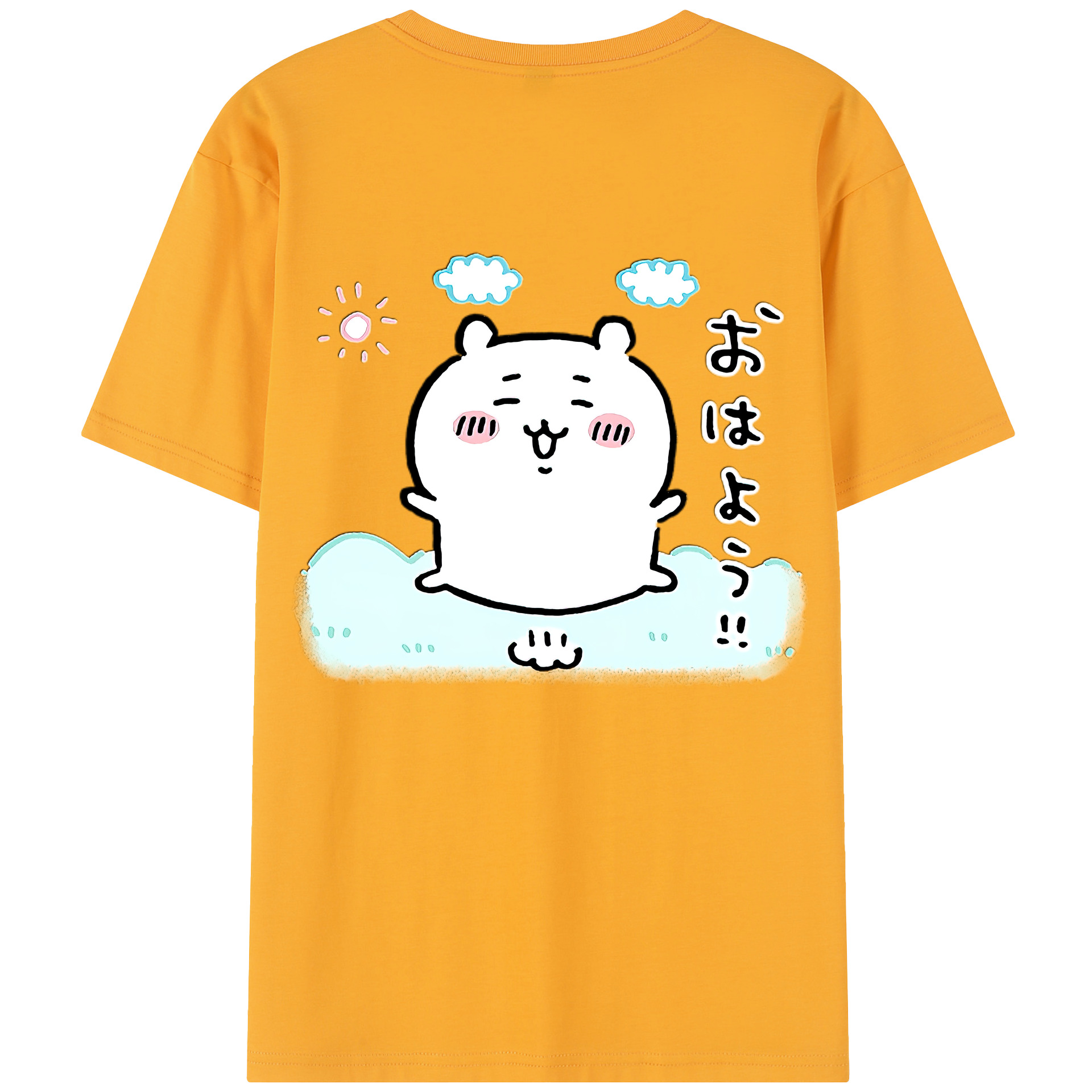 （画像用） ちいかわ ちいかわ Chii-kawa chiikawa 綿100％半袖Tシャツ（背面プリント）