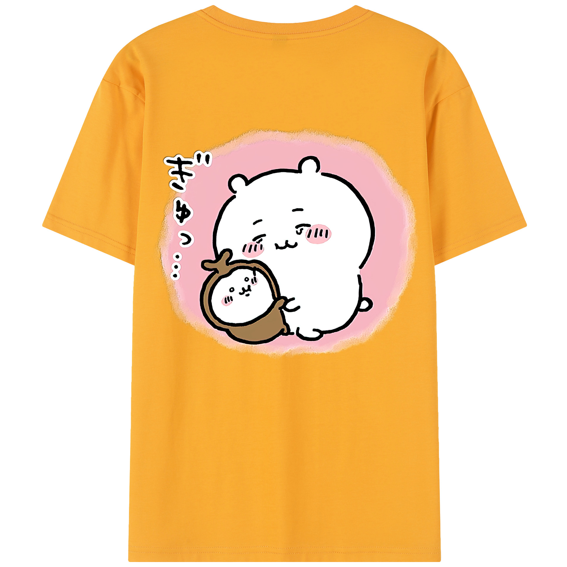 （画像用） ちいかわ ちいかわ Chii-kawa chiikawa 綿100％半袖Tシャツ（背面プリント）