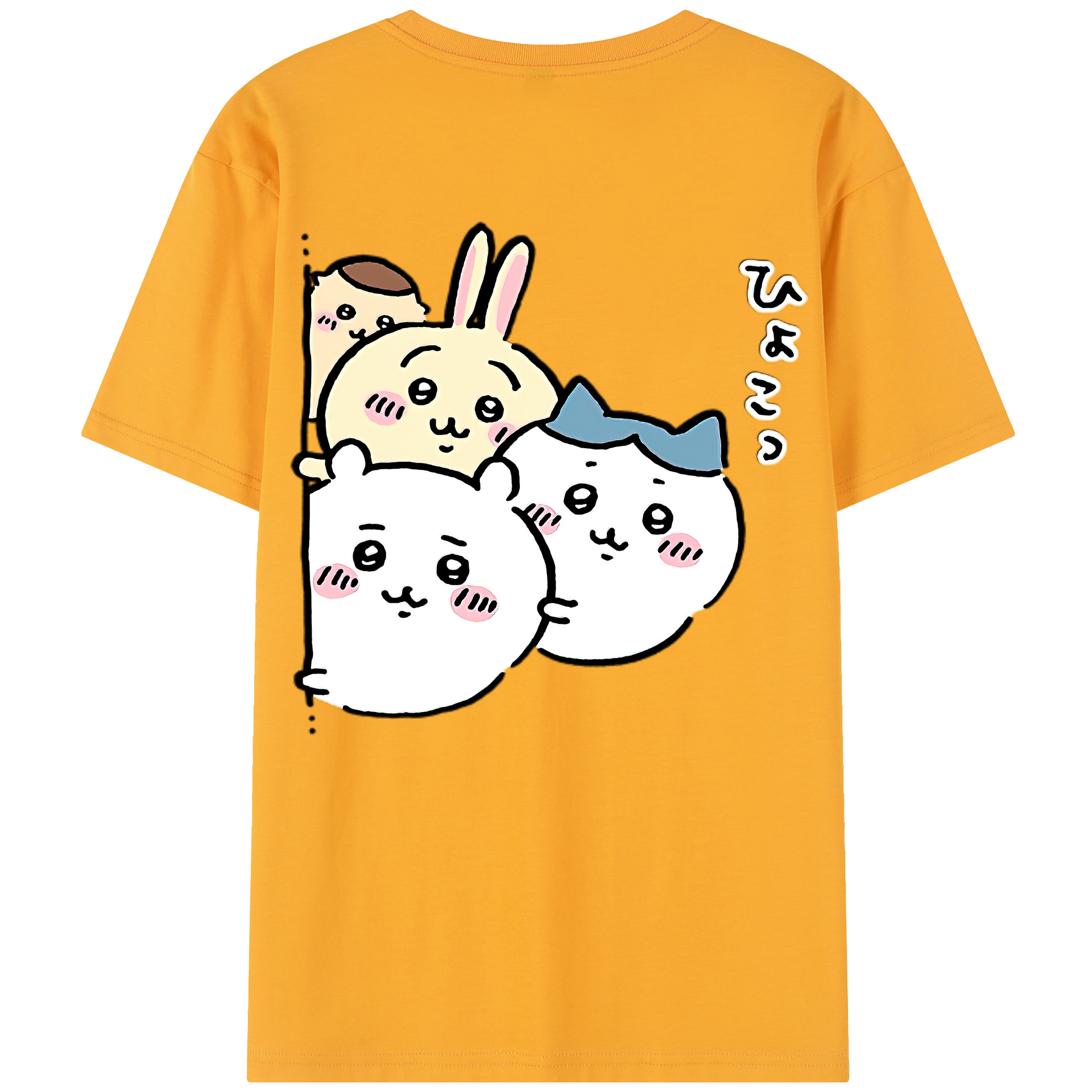 （画像用） ちいかわ ちいかわ Chii-kawa chiikawa 綿100％半袖Tシャツ（背面プリント）