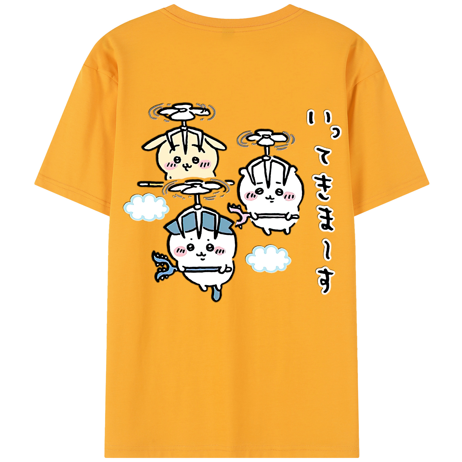 （画像用） ちいかわ ちいかわ Chii-kawa chiikawa 綿100％半袖Tシャツ（背面プリント）