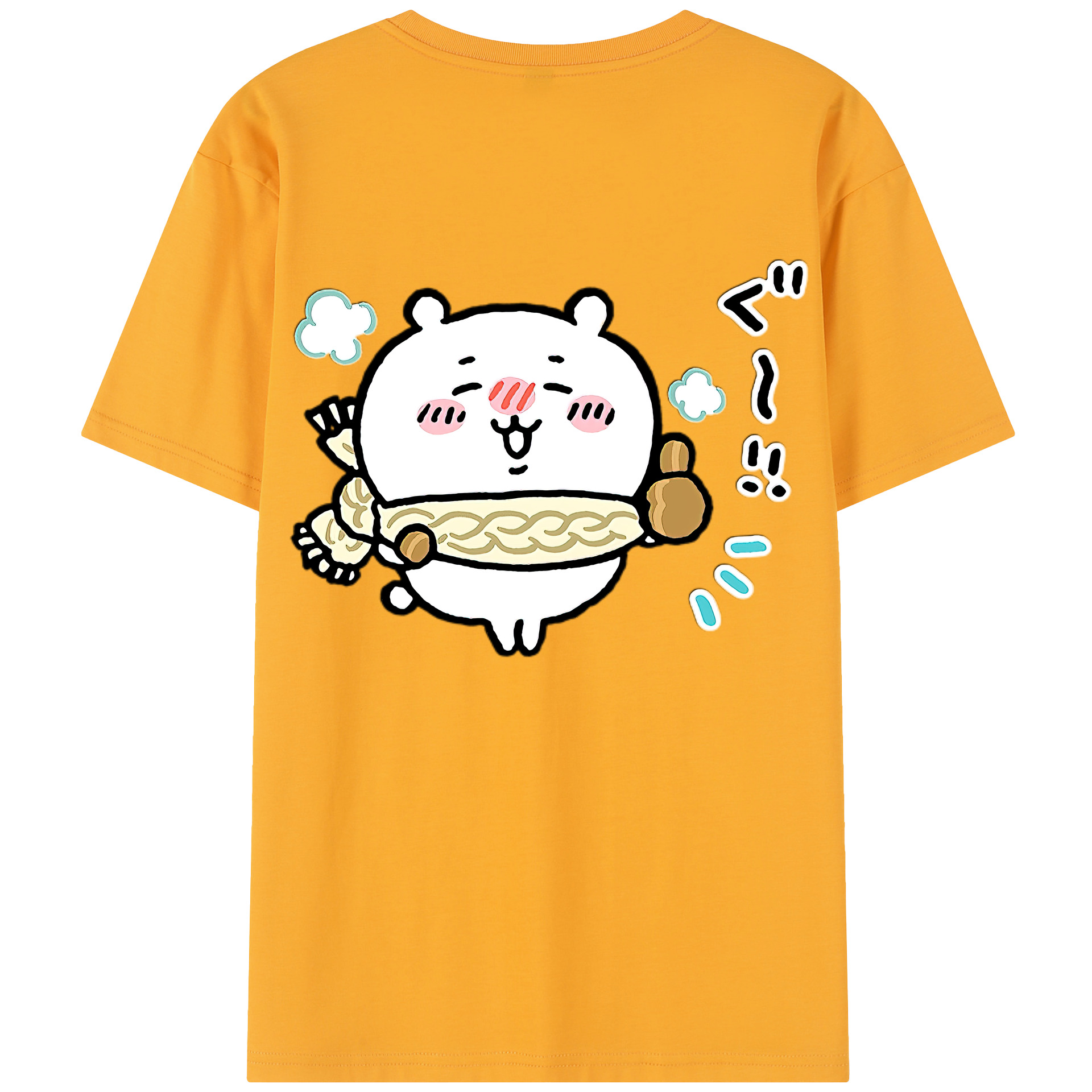 （画像用） ちいかわ ちいかわ Chii-kawa chiikawa 綿100％半袖Tシャツ（背面プリント）