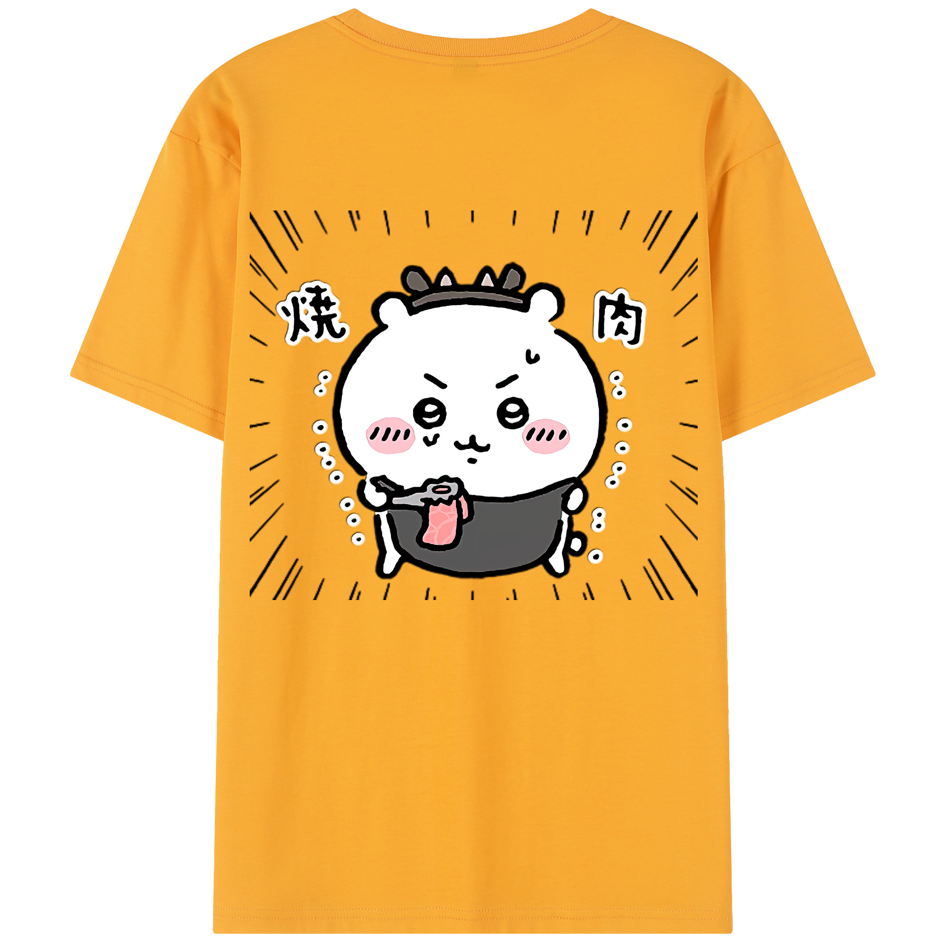 （画像用） ちいかわ ちいかわ Chii-kawa chiikawa 綿100％半袖Tシャツ（背面プリント）