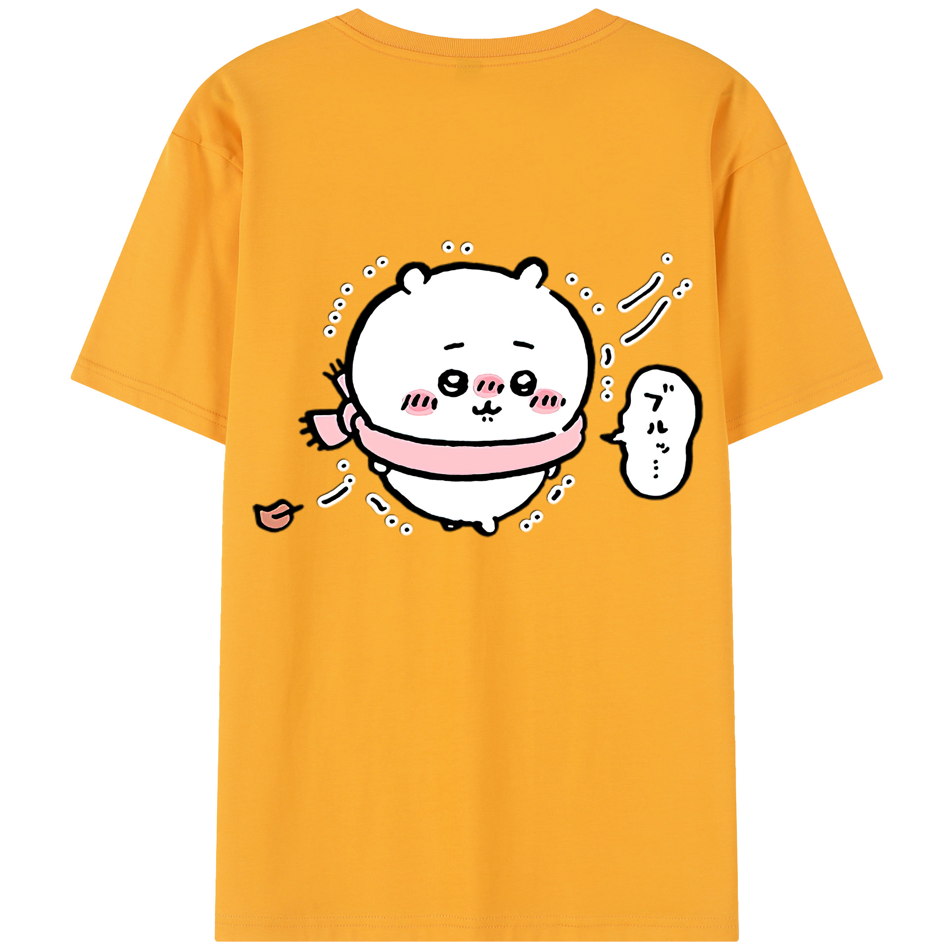 （画像用） ちいかわ ちいかわ Chii-kawa chiikawa 綿100％半袖Tシャツ（背面プリント）