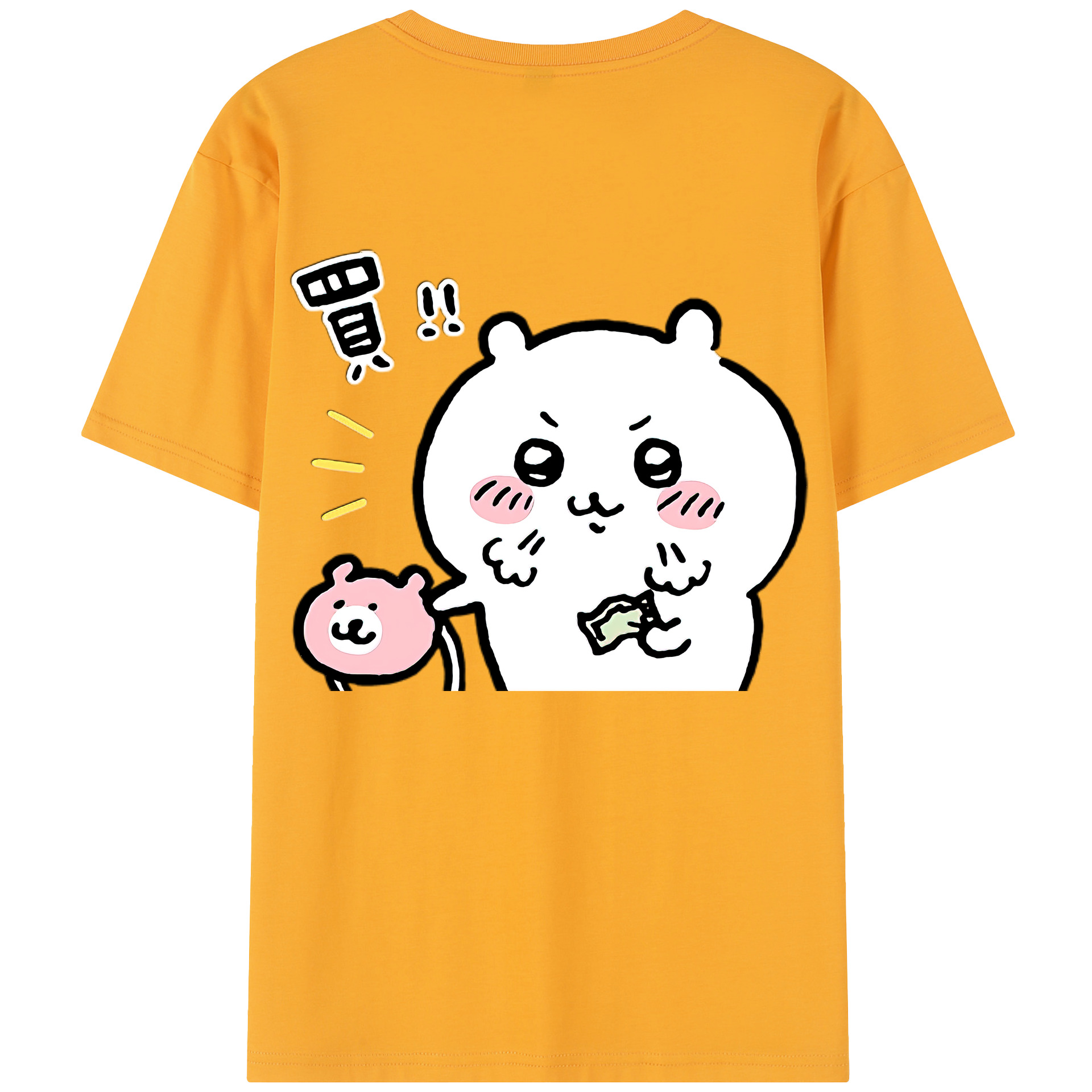 （画像用） ちいかわ ちいかわ Chii-kawa chiikawa 綿100％半袖Tシャツ（背面プリント）