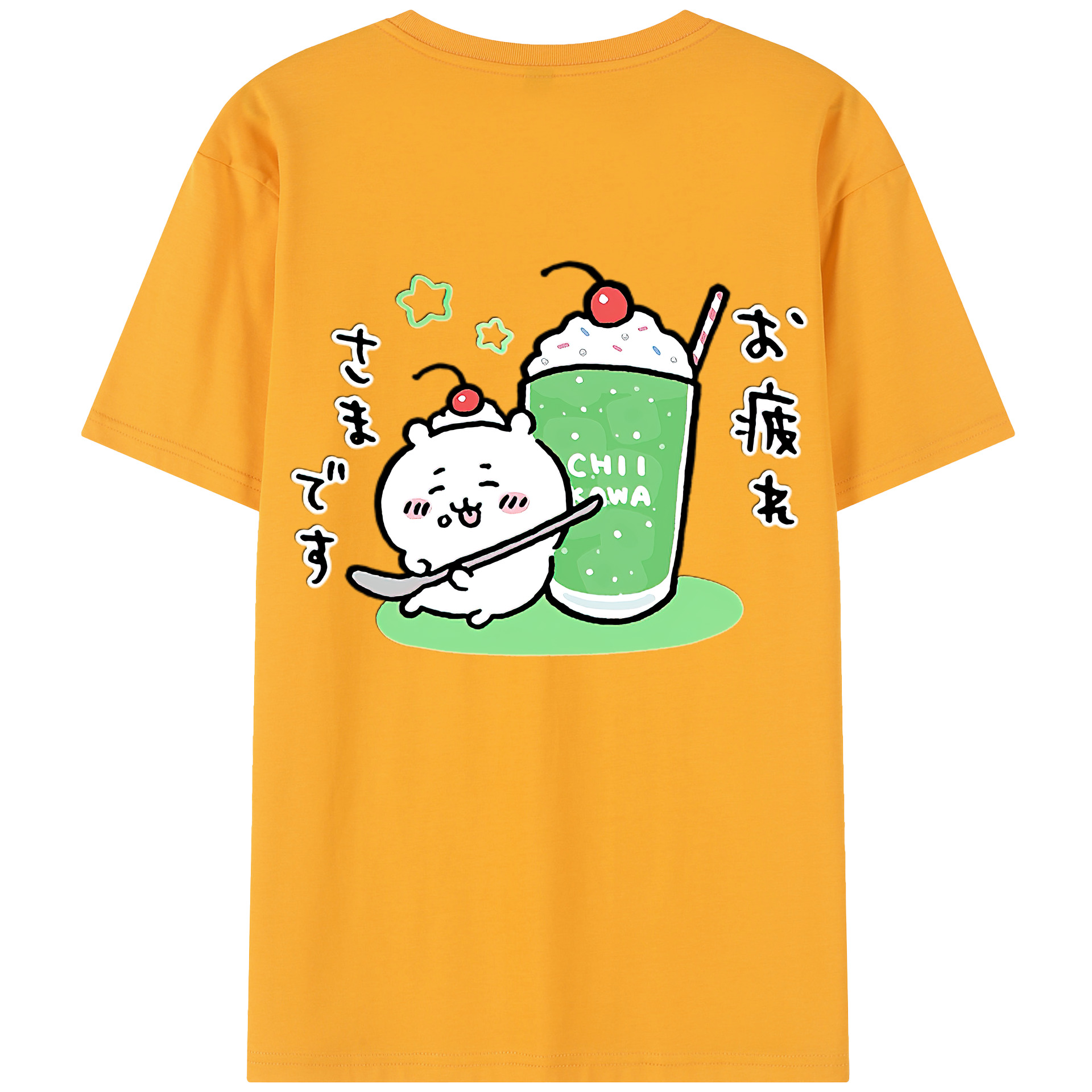 （画像用） ちいかわ ちいかわ Chii-kawa chiikawa 綿100％半袖Tシャツ（背面プリント）