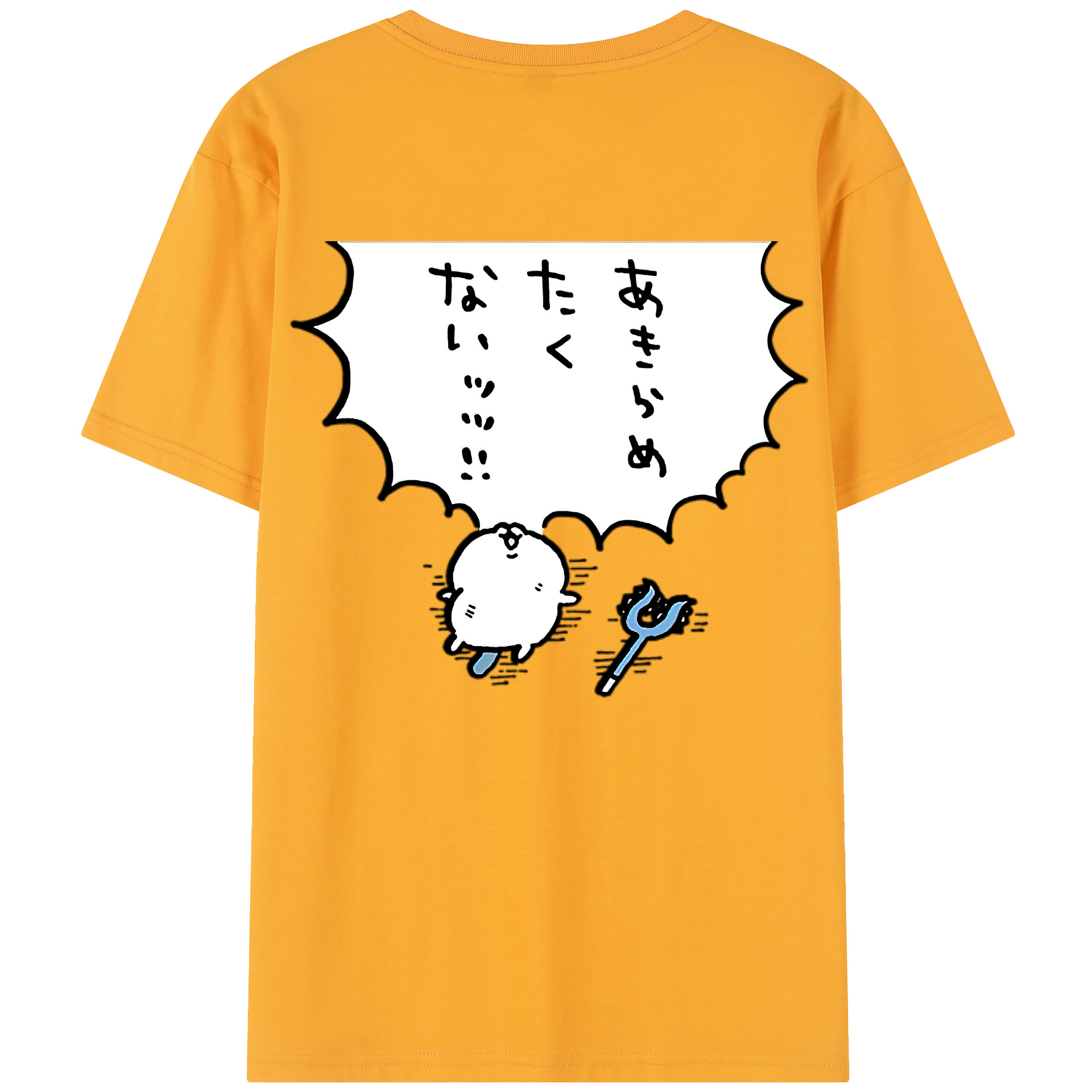 （画像用） ちいかわ ちいかわ Chii-kawa chiikawa 綿100％半袖Tシャツ（背面プリント）