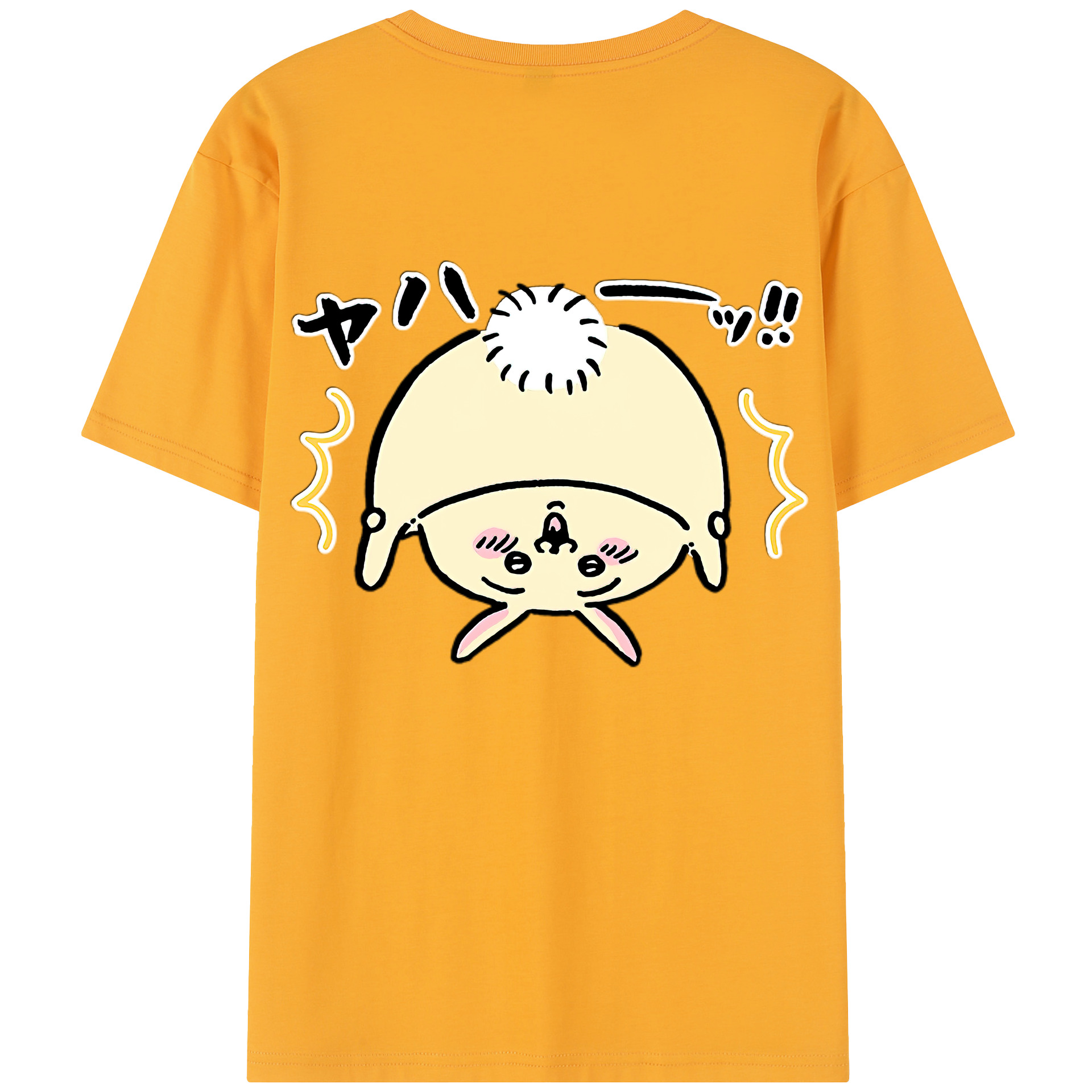 （画像用） ちいかわ うさぎ Chii-kawa usagi 綿100％半袖Tシャツ（背面プリント）