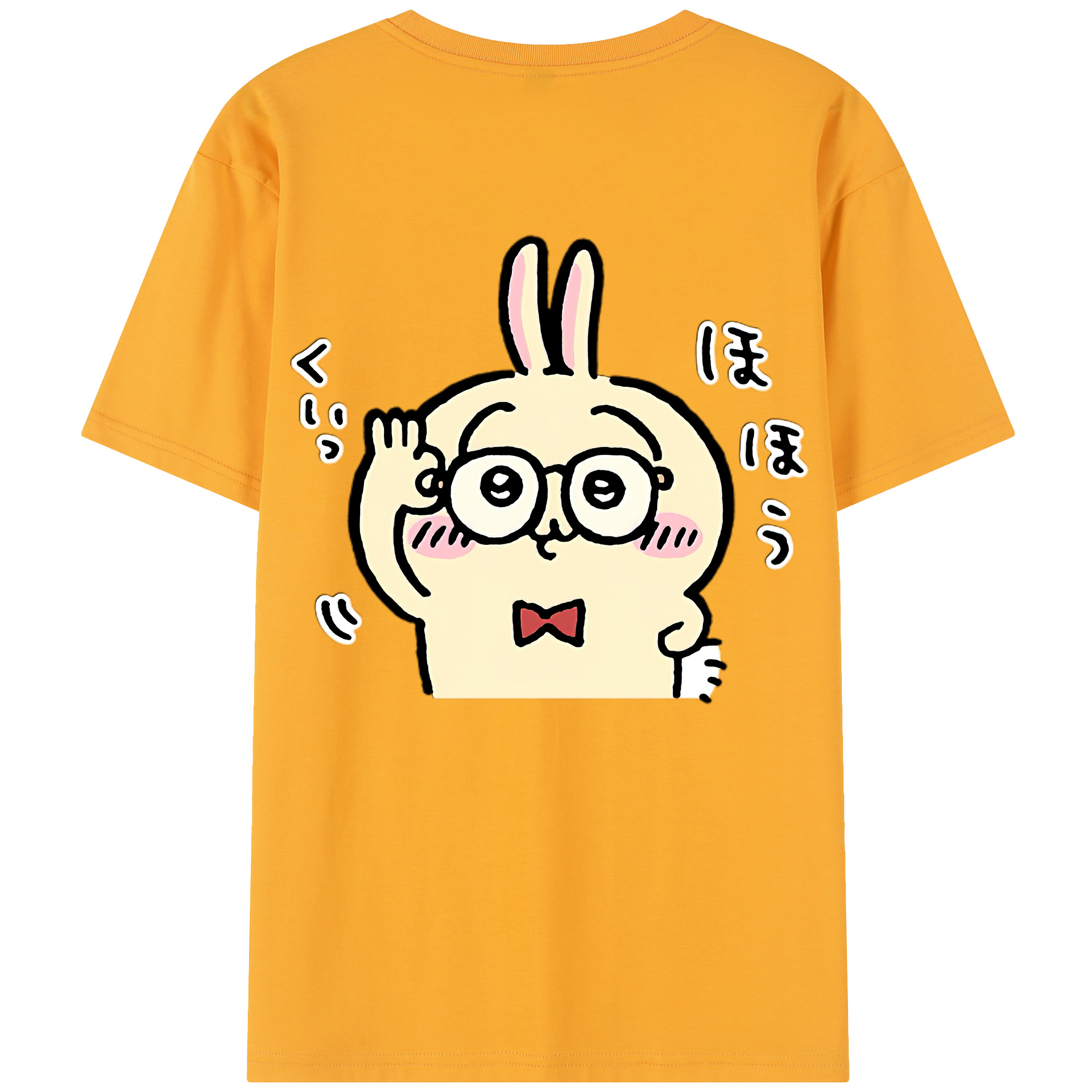 （画像用） ちいかわ うさぎ Chii-kawa usagi 綿100％半袖Tシャツ（背面プリント）