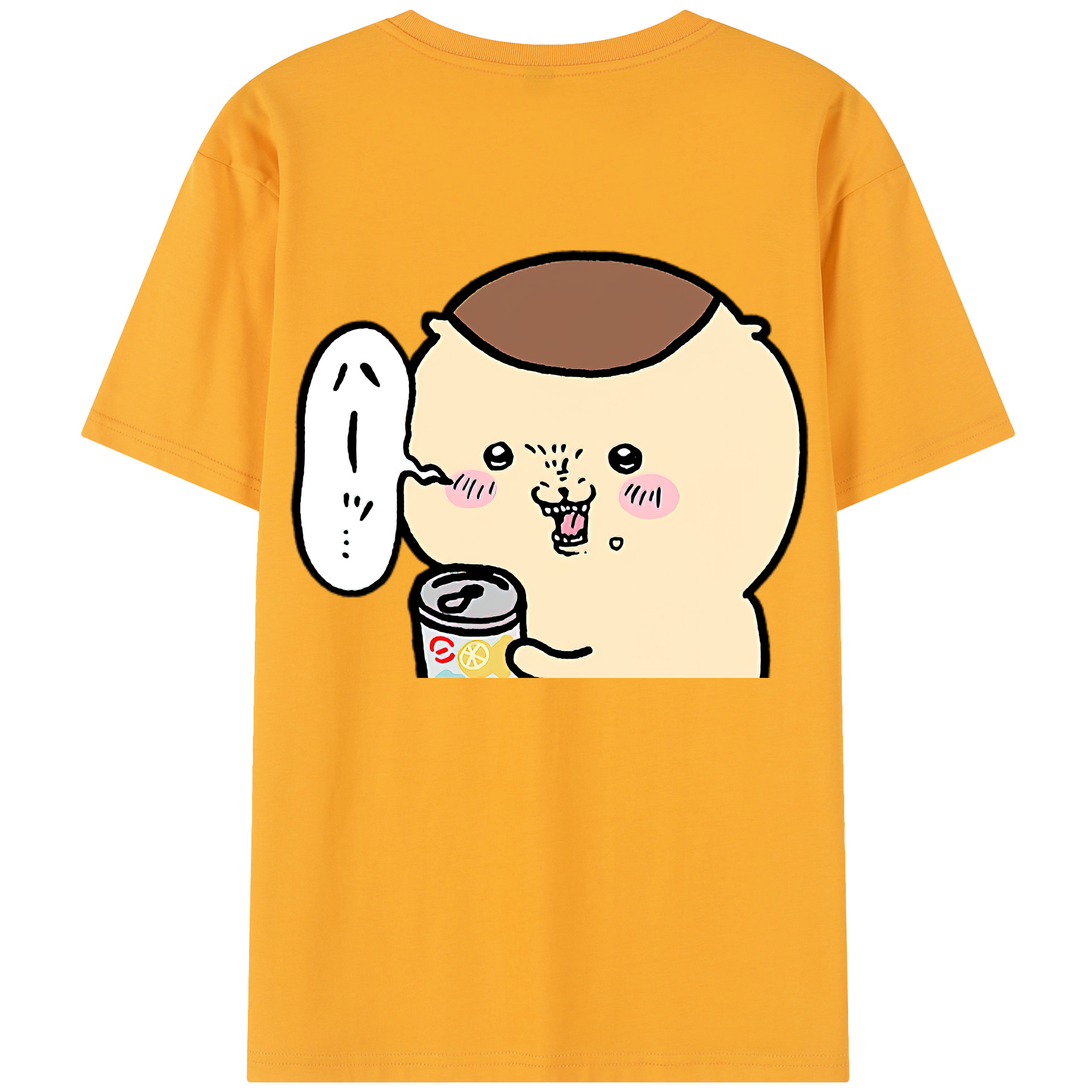 （画像用） ちいかわ くりまんじゅう Chii-kawa kuri manjū 綿100％半袖Tシャツ（背面プリント）