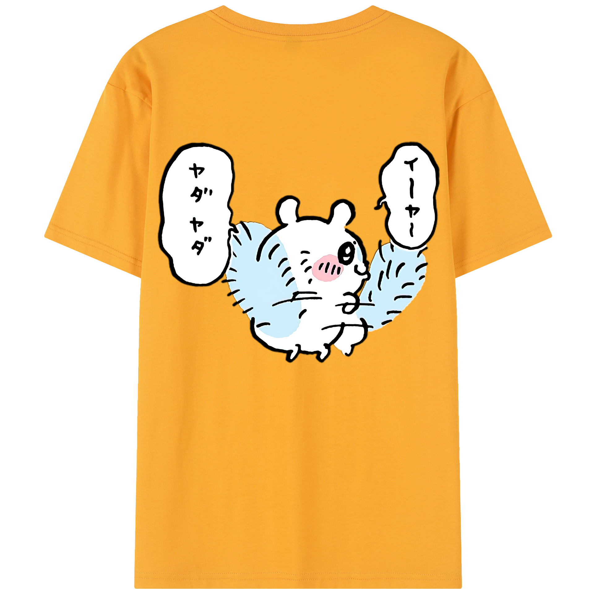 （画像用） ちいかわ モモンガ Chii-kawa Momonga 綿100％半袖Tシャツ（背面プリント）
