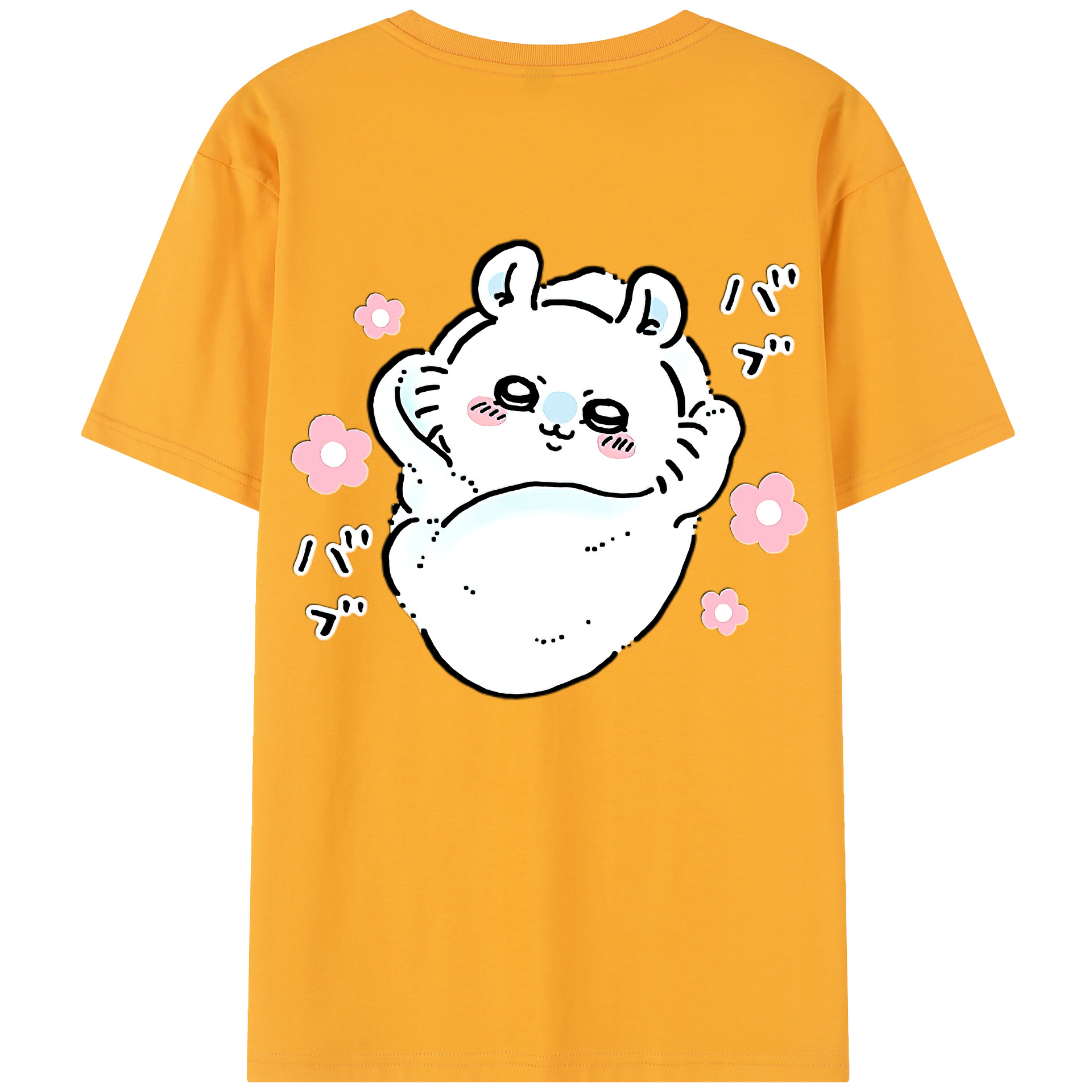 （画像用） ちいかわ モモンガ Chii-kawa Momonga 綿100％半袖Tシャツ（背面プリント）