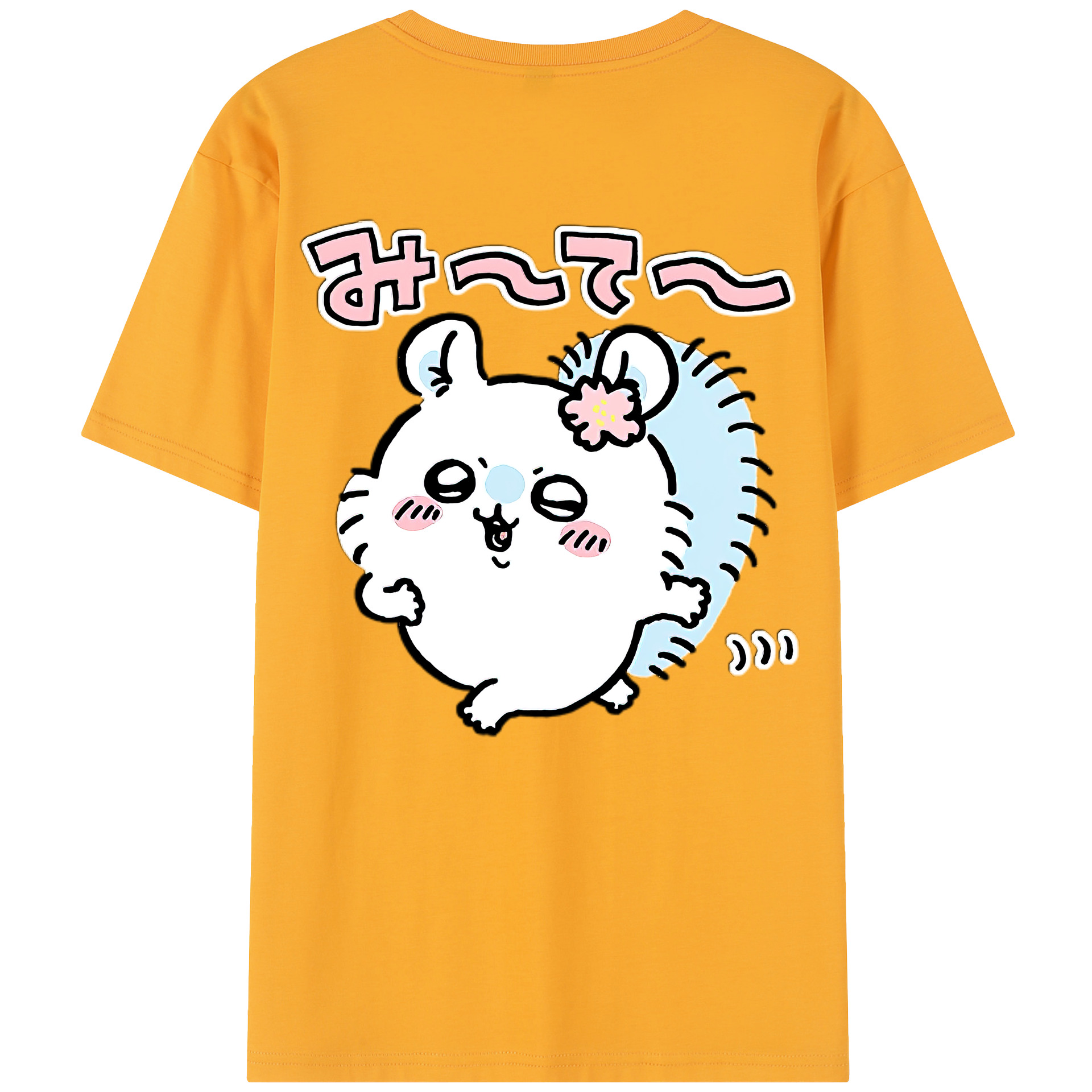 （画像用） ちいかわ モモンガ Chii-kawa Momonga 綿100％半袖Tシャツ（背面プリント）
