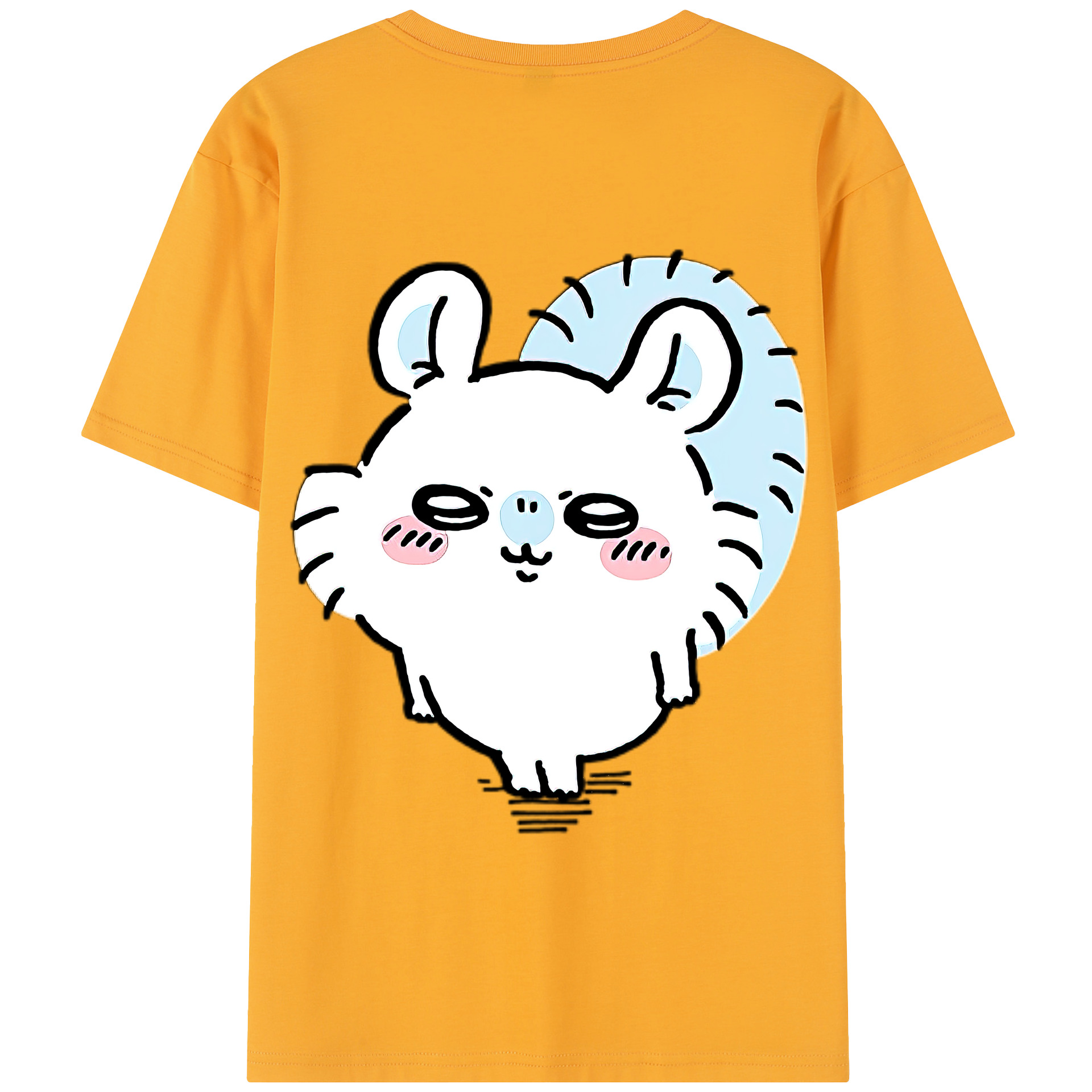 （画像用） ちいかわ モモンガ Chii-kawa Momonga 綿100％半袖Tシャツ（背面プリント）