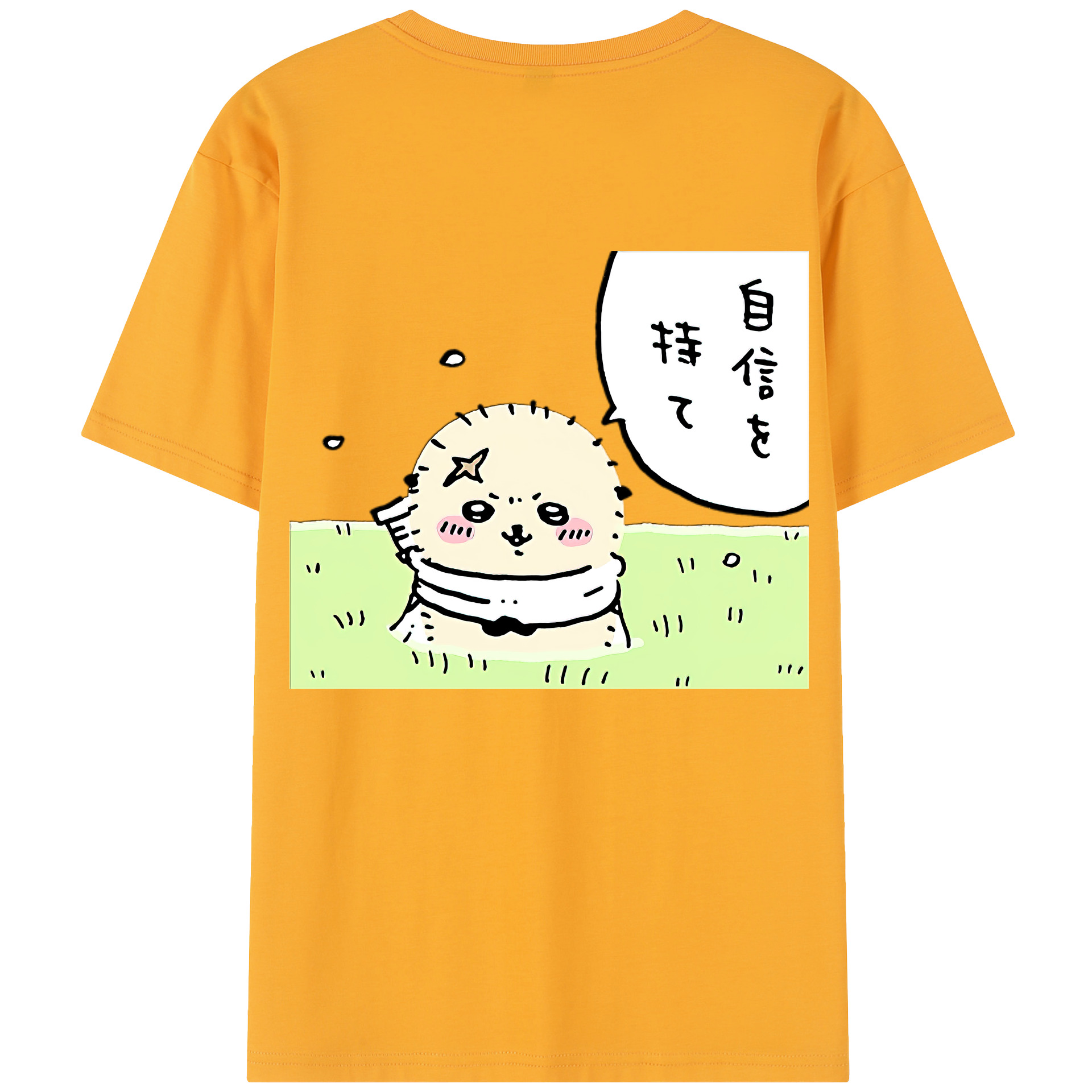（画像用） ちいかわ ラッコ Chii-kawa Sea otter 綿100％半袖Tシャツ（背面プリント）