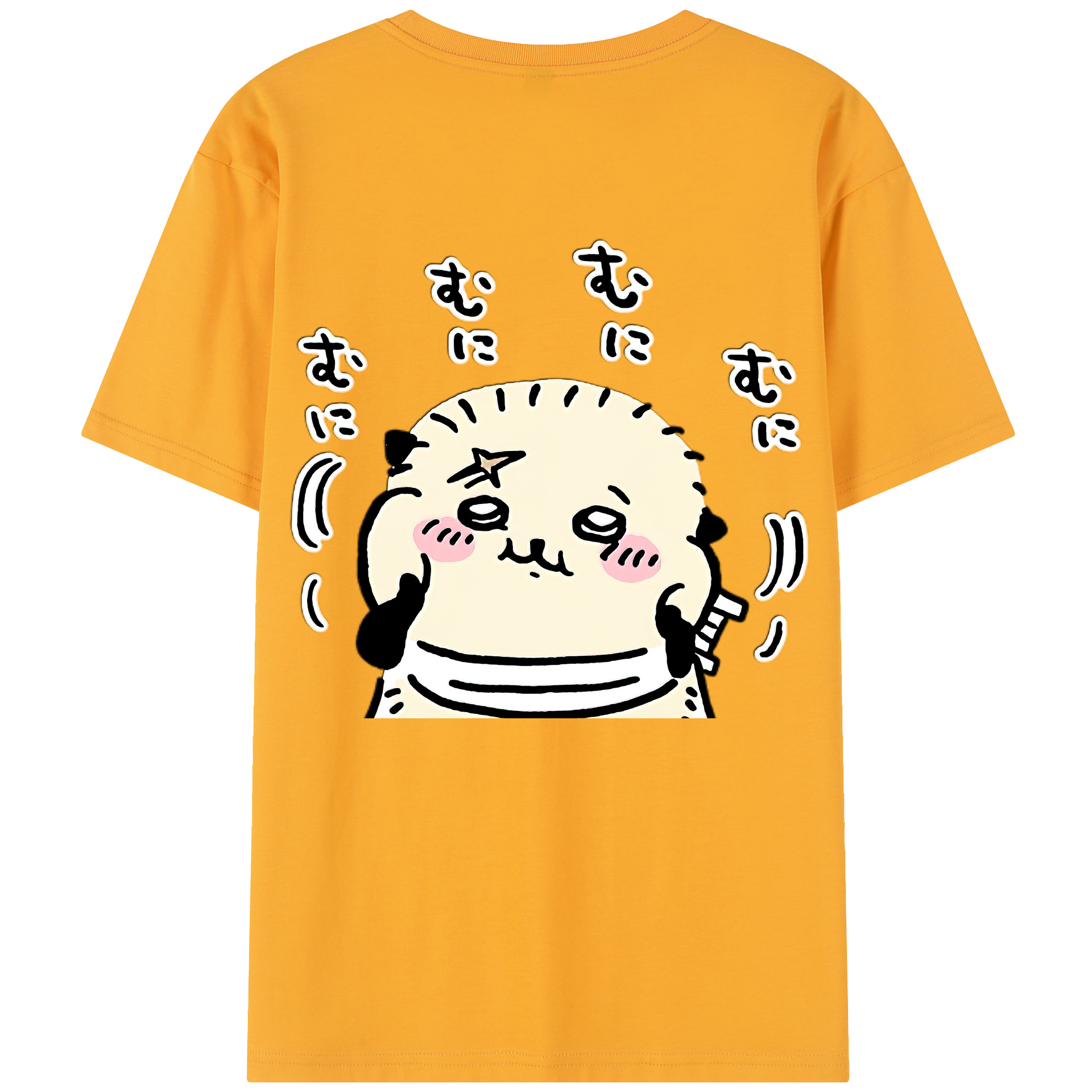 （画像用） ちいかわ ラッコ Chii-kawa Sea otter 綿100％半袖Tシャツ（背面プリント）