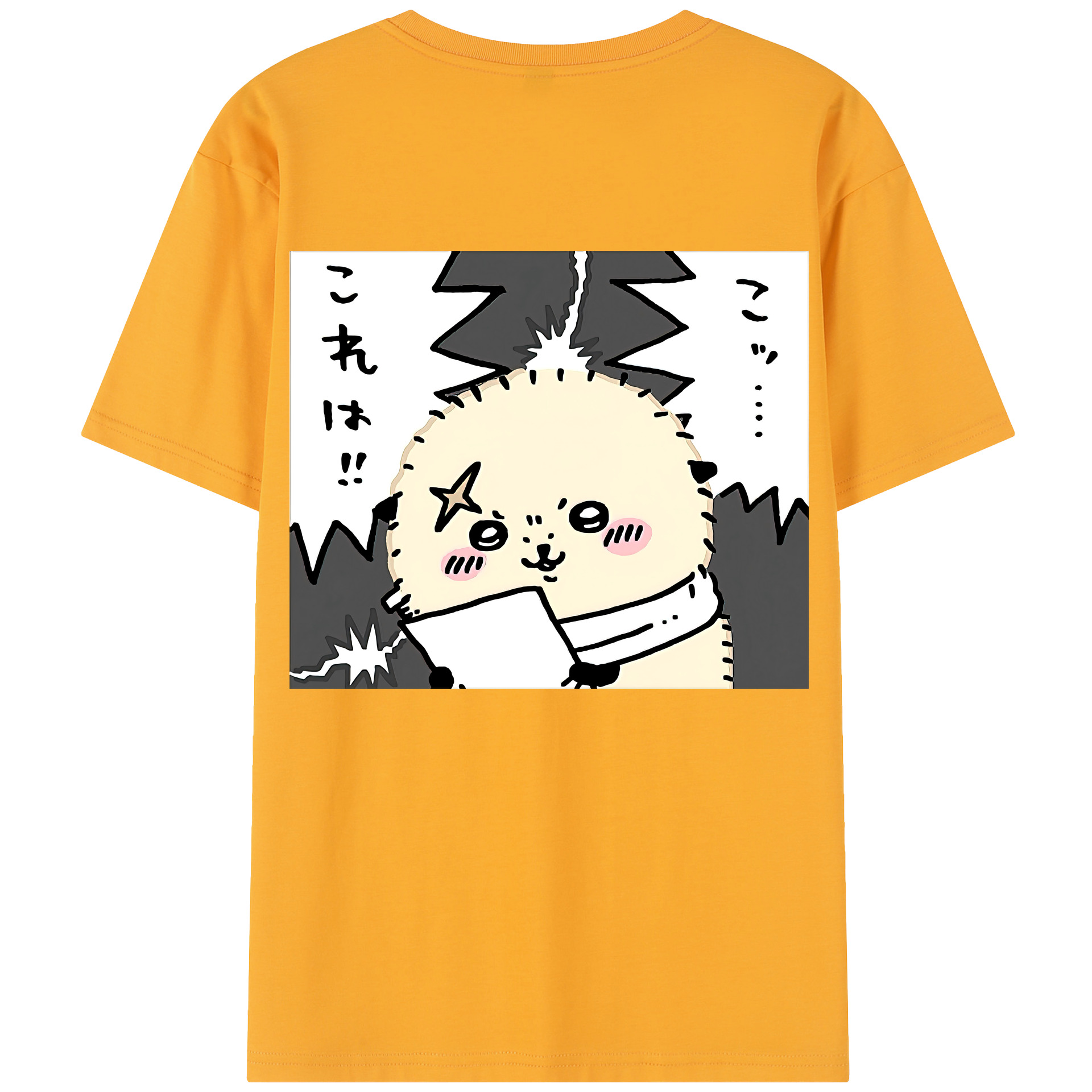 （画像用） ちいかわ ラッコ Chii-kawa Sea otter 綿100％半袖Tシャツ（背面プリント）