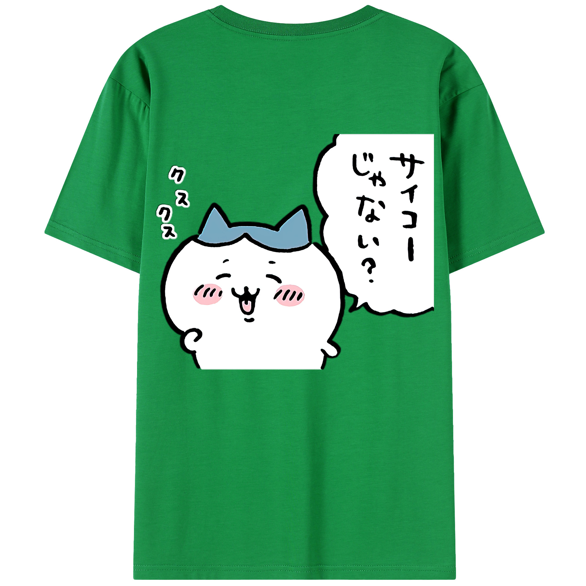 （画像用） ちいかわ ハチワレ Chii-kawa hachiware 綿100％半袖Tシャツ（背面プリント）