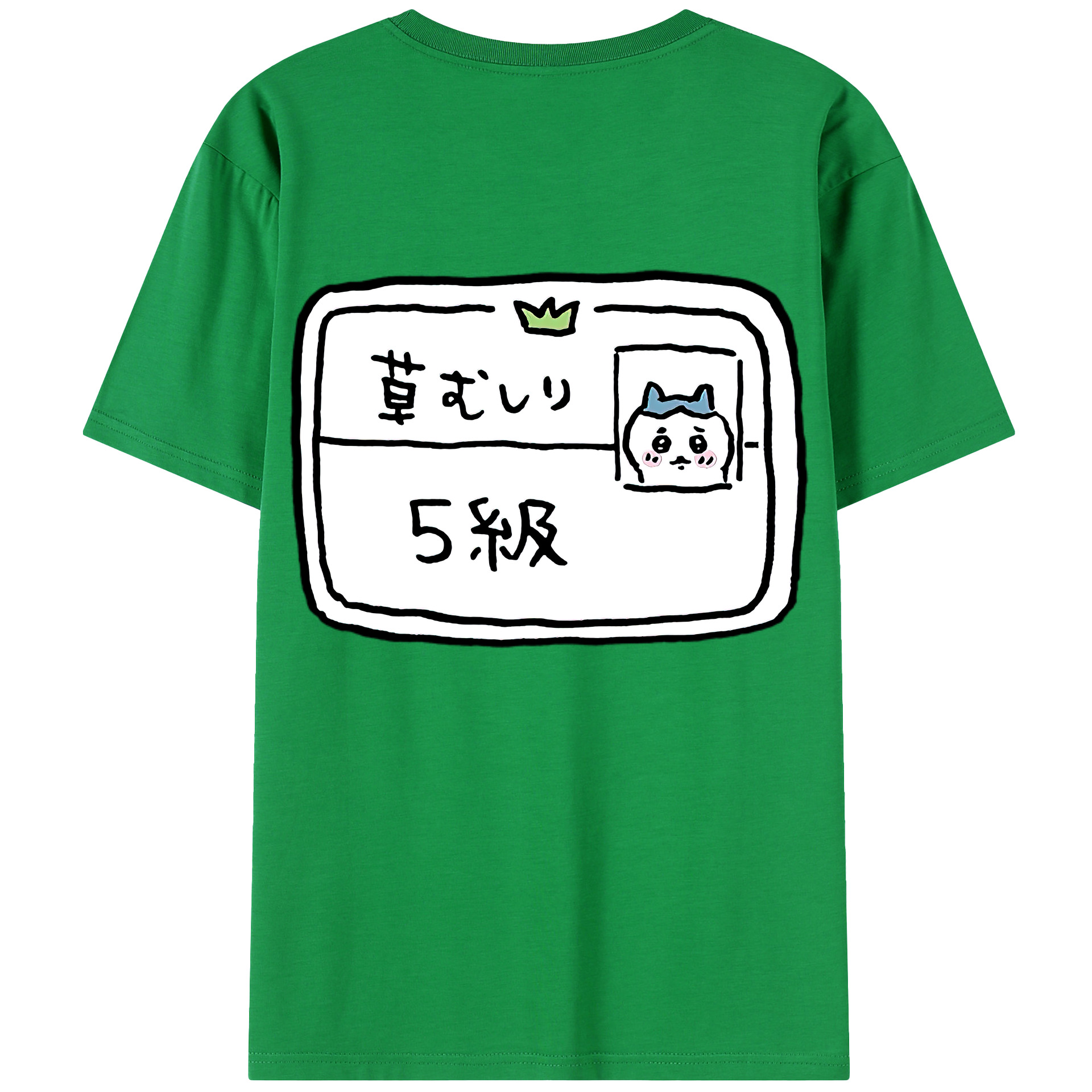 （画像用） ちいかわ ハチワレ Chii-kawa hachiware 綿100％半袖Tシャツ（背面プリント）