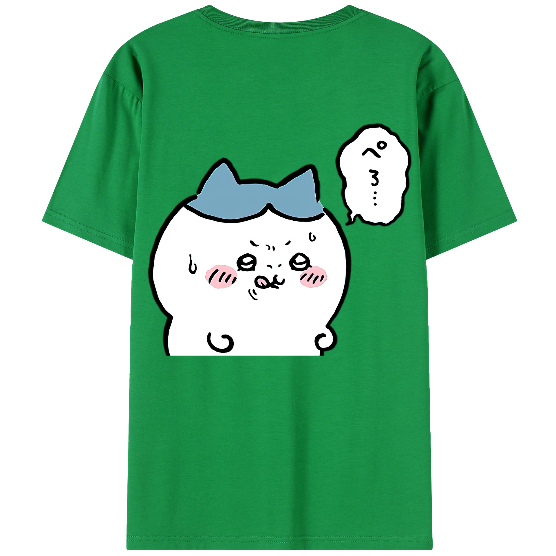 （画像用） ちいかわ ハチワレ Chii-kawa hachiware 綿100％半袖Tシャツ（背面プリント）
