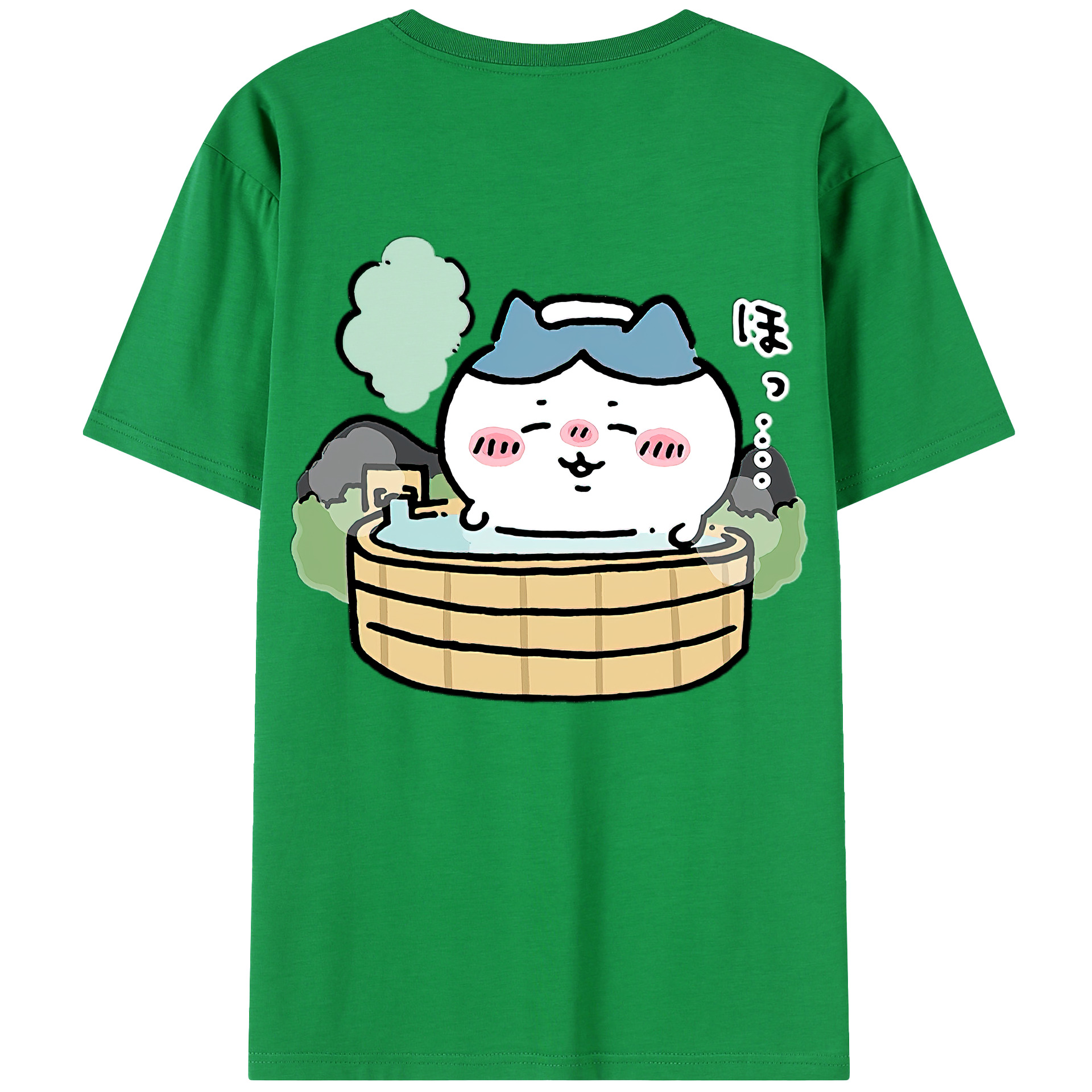 （画像用） ちいかわ ハチワレ Chii-kawa hachiware 綿100％半袖Tシャツ（背面プリント）