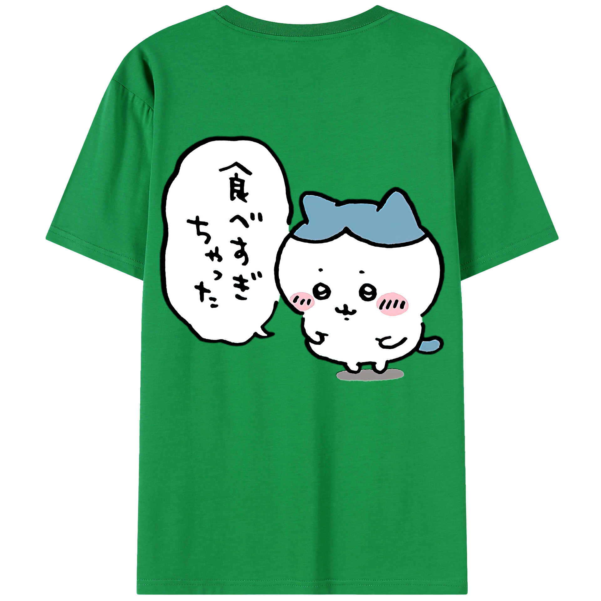 （画像用） ちいかわ ハチワレ Chii-kawa hachiware 綿100％半袖Tシャツ（背面プリント）