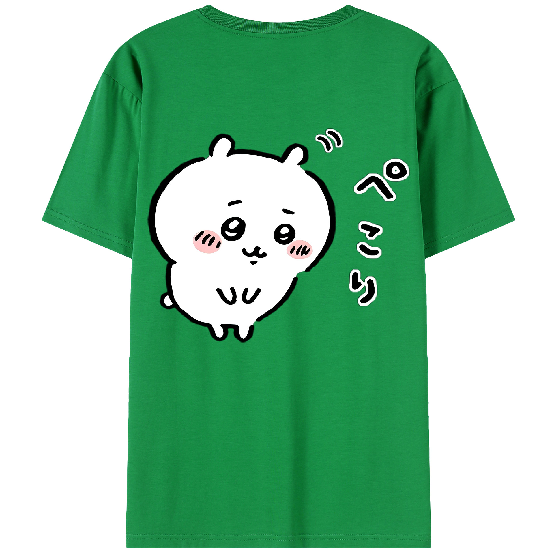 （画像用） ちいかわ ちいかわ Chii-kawa chiikawa 綿100％半袖Tシャツ（背面プリント）
