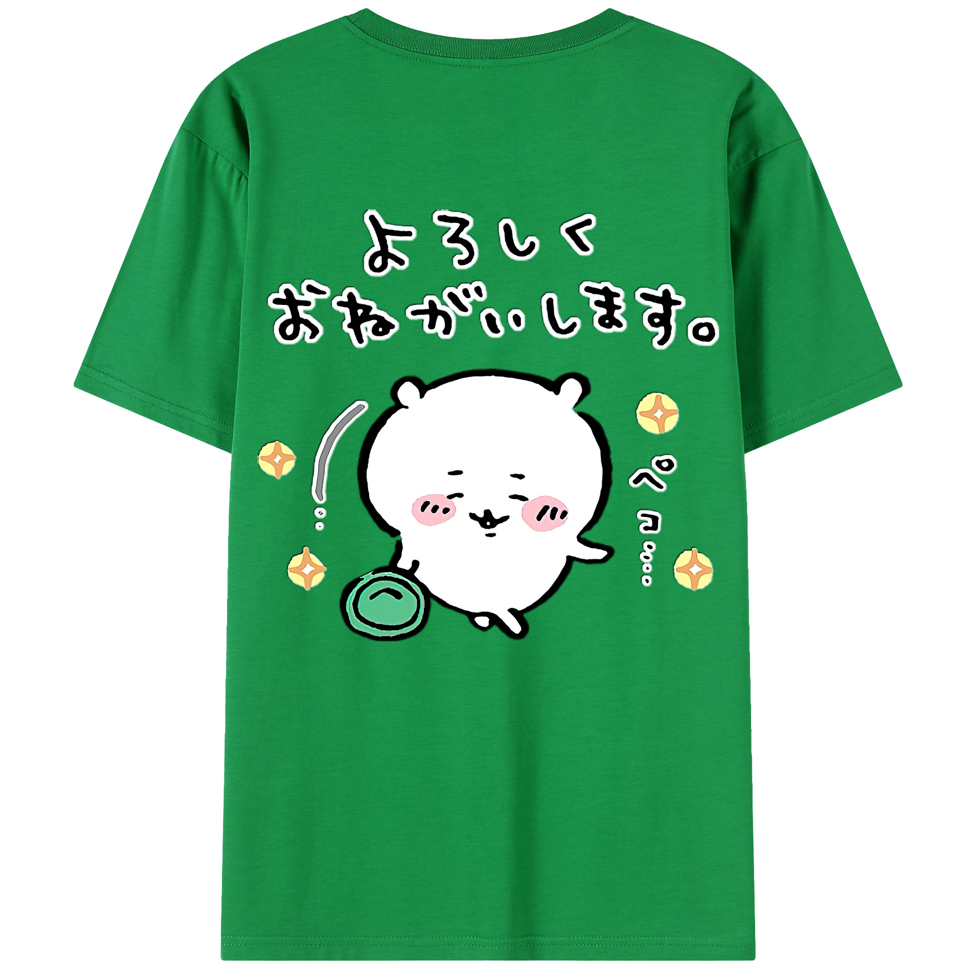 （画像用） ちいかわ ちいかわ Chii-kawa chiikawa 綿100％半袖Tシャツ（背面プリント）