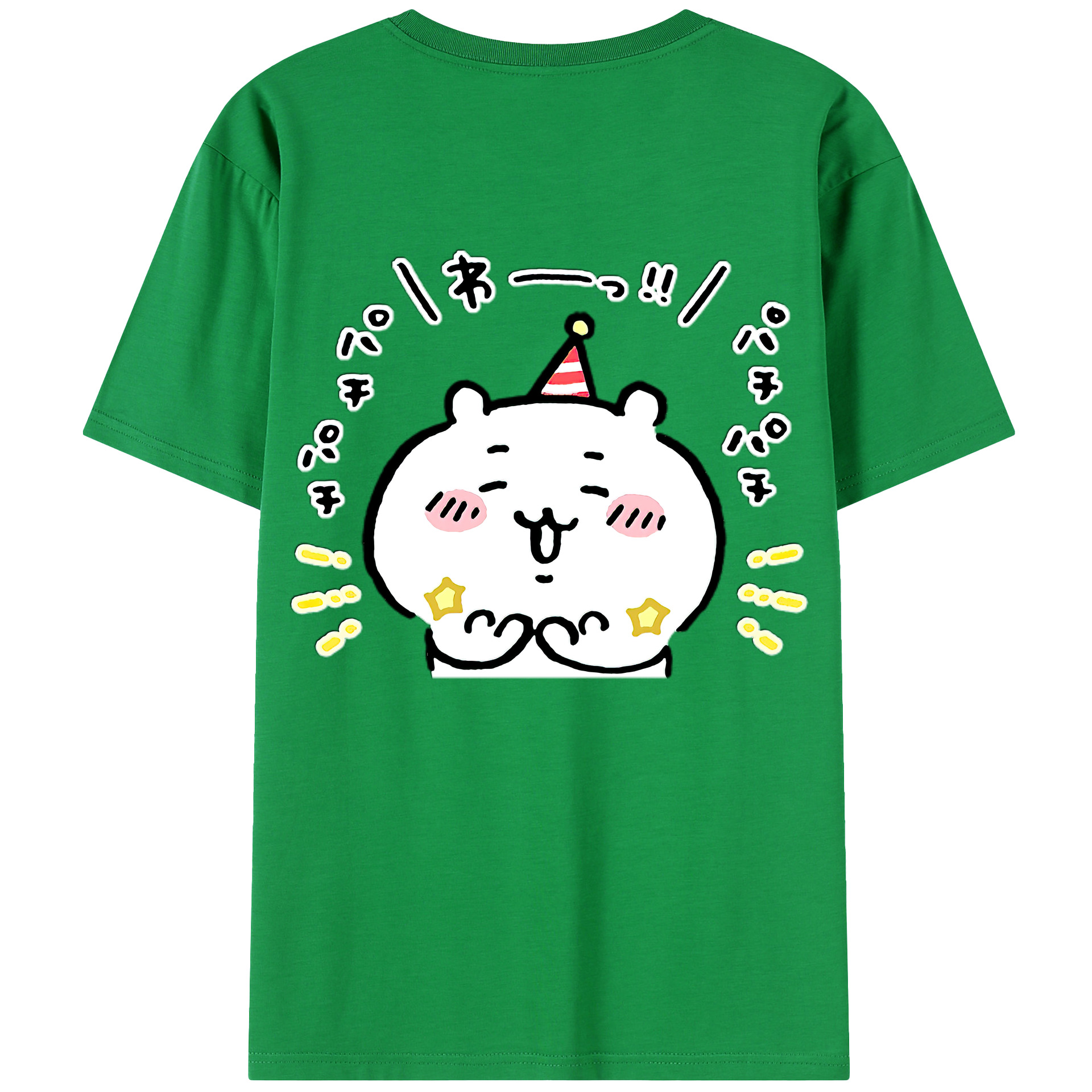 （画像用） ちいかわ ちいかわ Chii-kawa chiikawa 綿100％半袖Tシャツ（背面プリント）