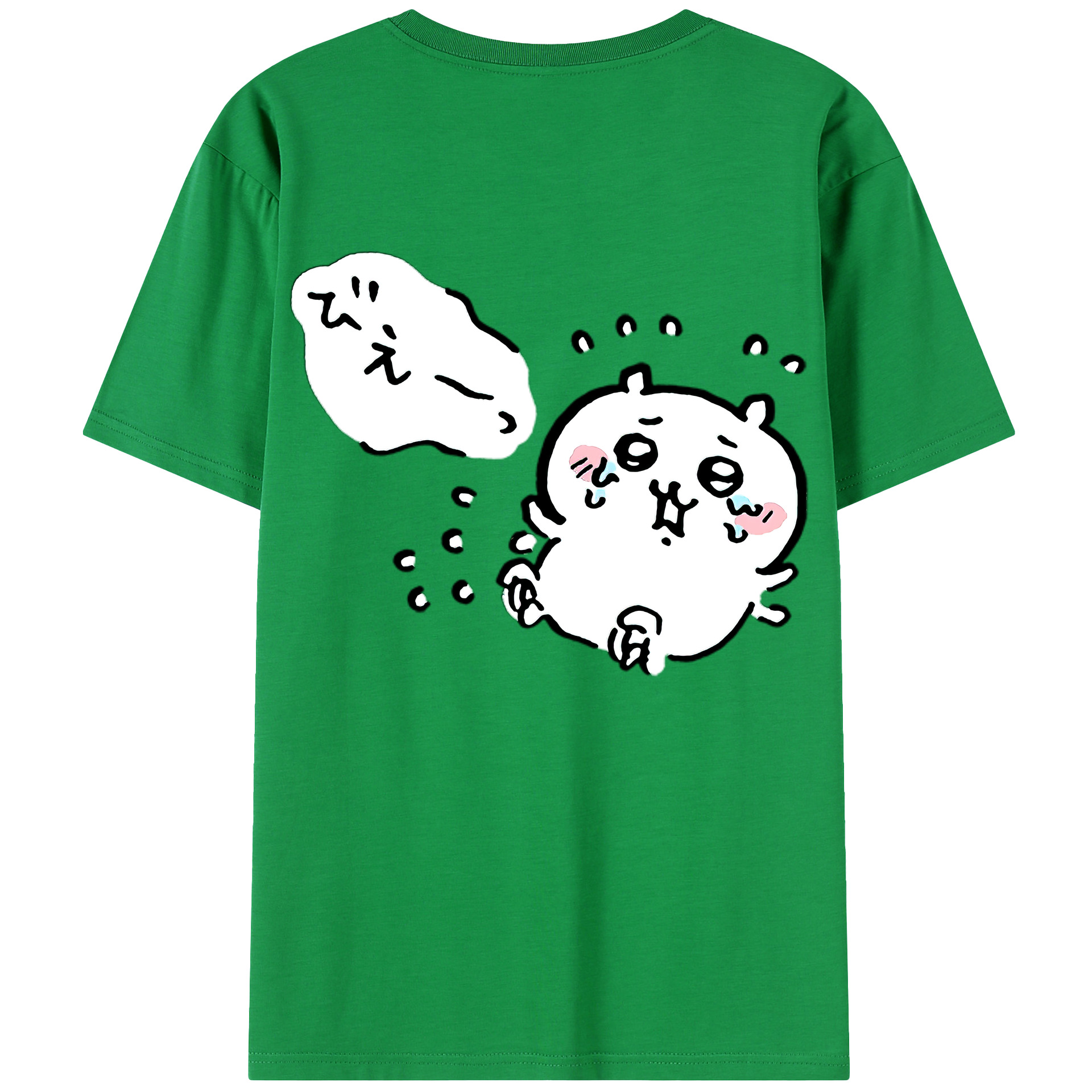 （画像用） ちいかわ ちいかわ Chii-kawa chiikawa 綿100％半袖Tシャツ（背面プリント）