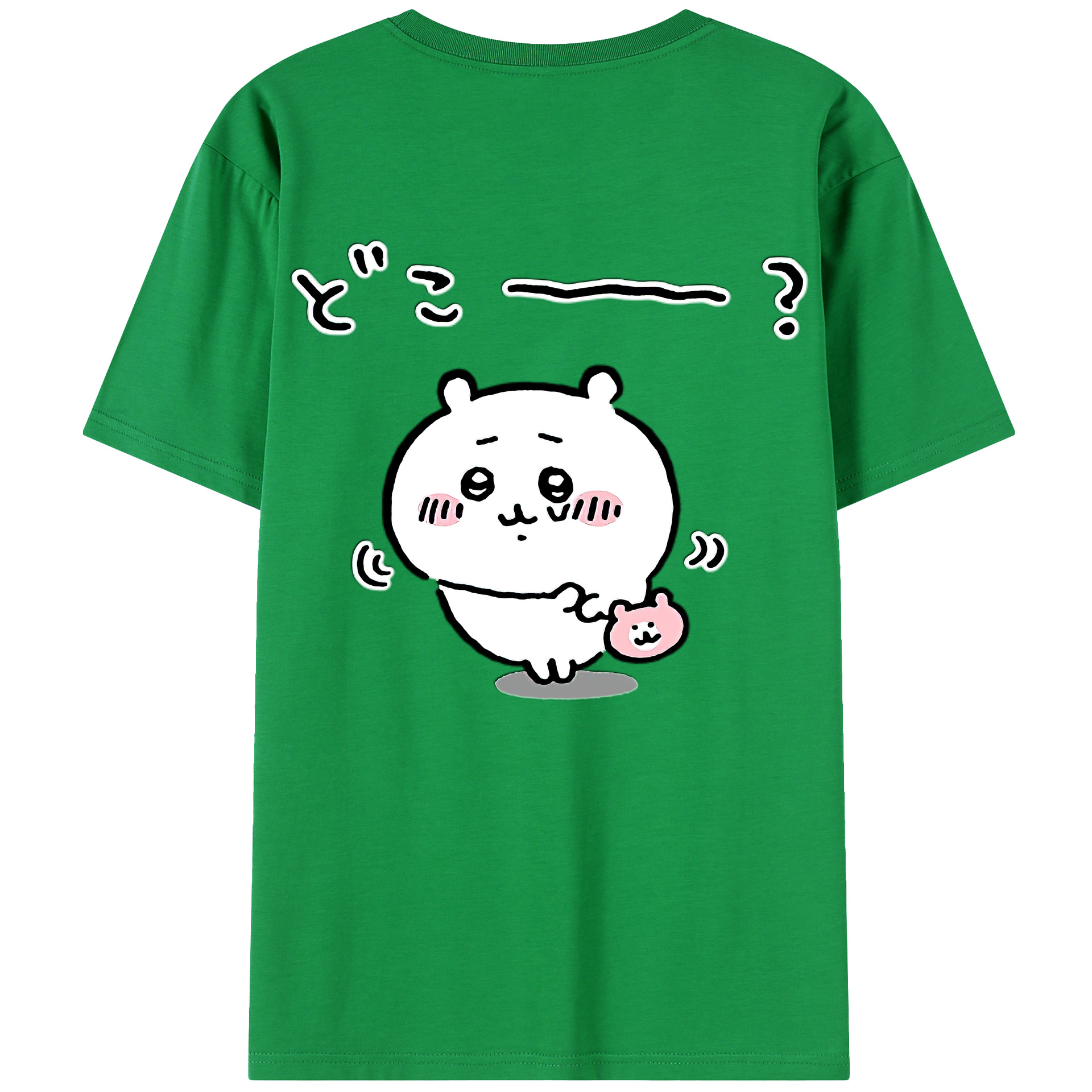 （画像用） ちいかわ ちいかわ Chii-kawa chiikawa 綿100％半袖Tシャツ（背面プリント）