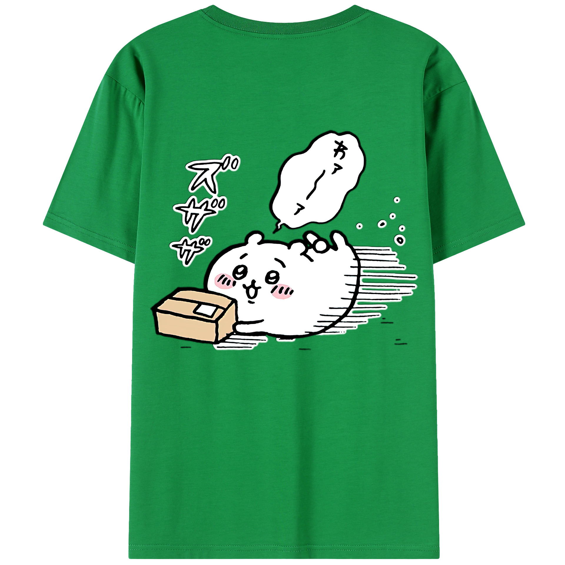（画像用） ちいかわ ちいかわ Chii-kawa chiikawa 綿100％半袖Tシャツ（背面プリント）