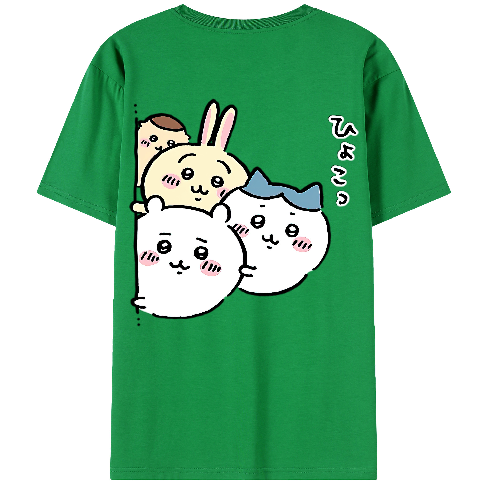 （画像用） ちいかわ ちいかわ Chii-kawa chiikawa 綿100％半袖Tシャツ（背面プリント）