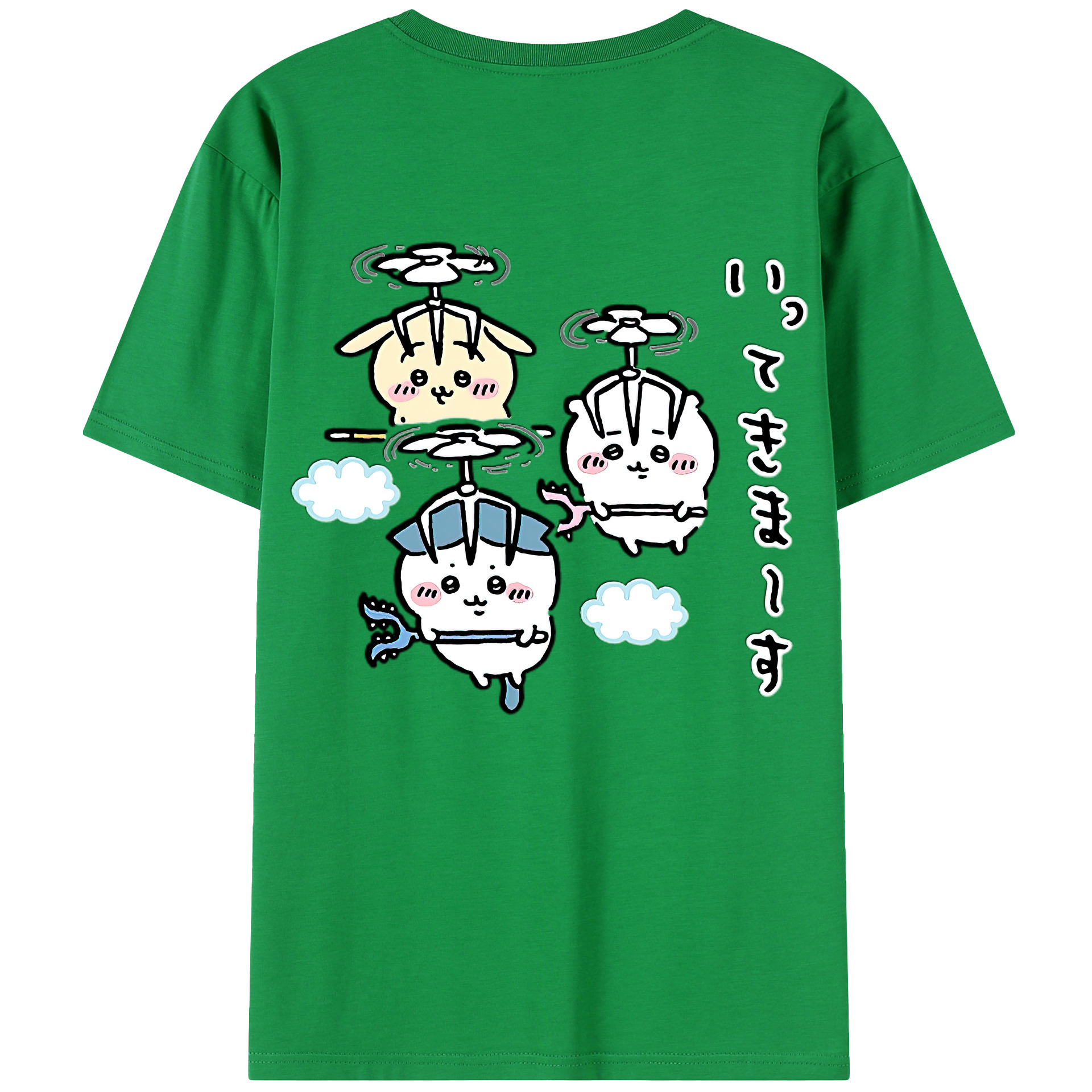 （画像用） ちいかわ ちいかわ Chii-kawa chiikawa 綿100％半袖Tシャツ（背面プリント）