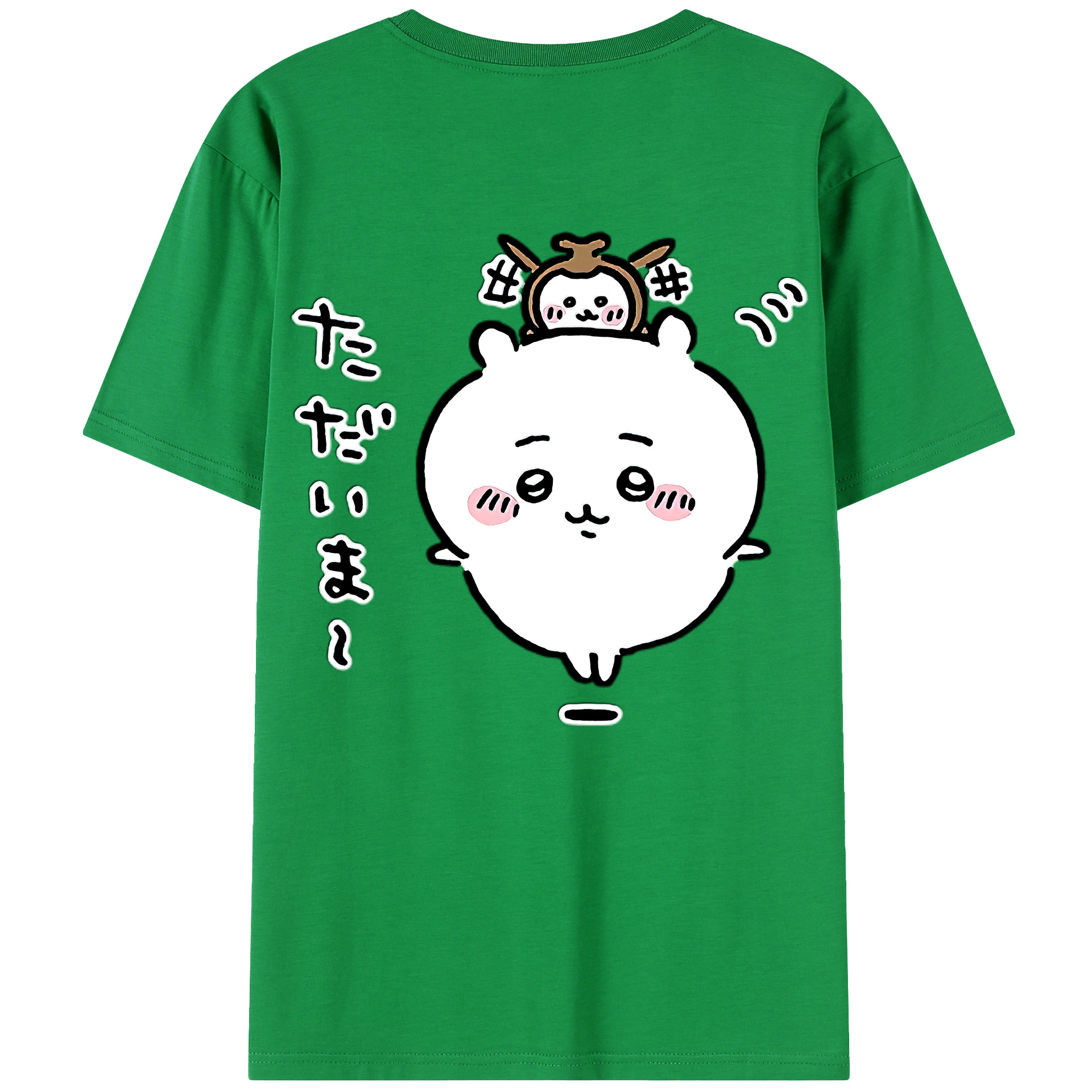 （画像用） ちいかわ ちいかわ Chii-kawa chiikawa 綿100％半袖Tシャツ（背面プリント）