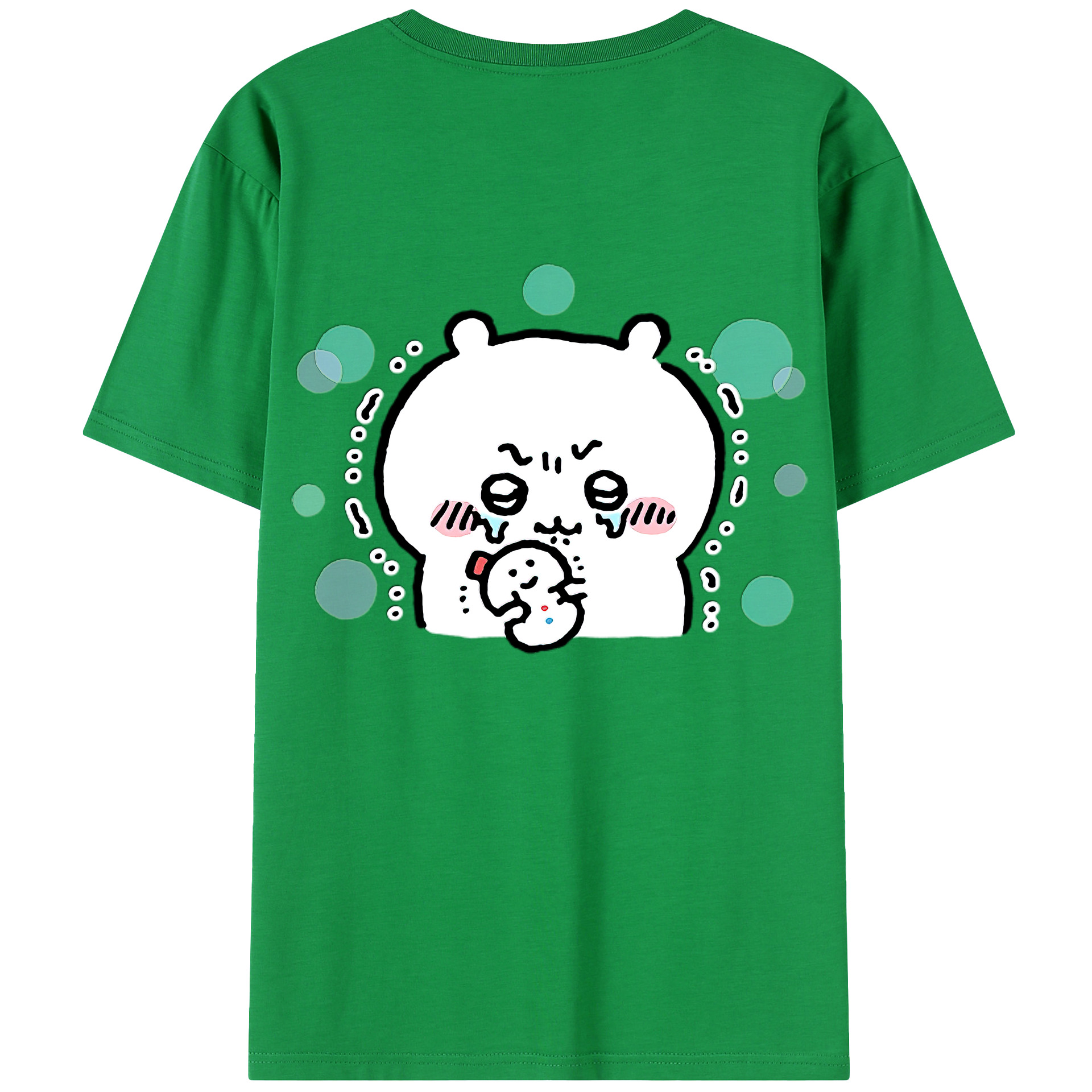 （画像用） ちいかわ ちいかわ Chii-kawa chiikawa 綿100％半袖Tシャツ（背面プリント）
