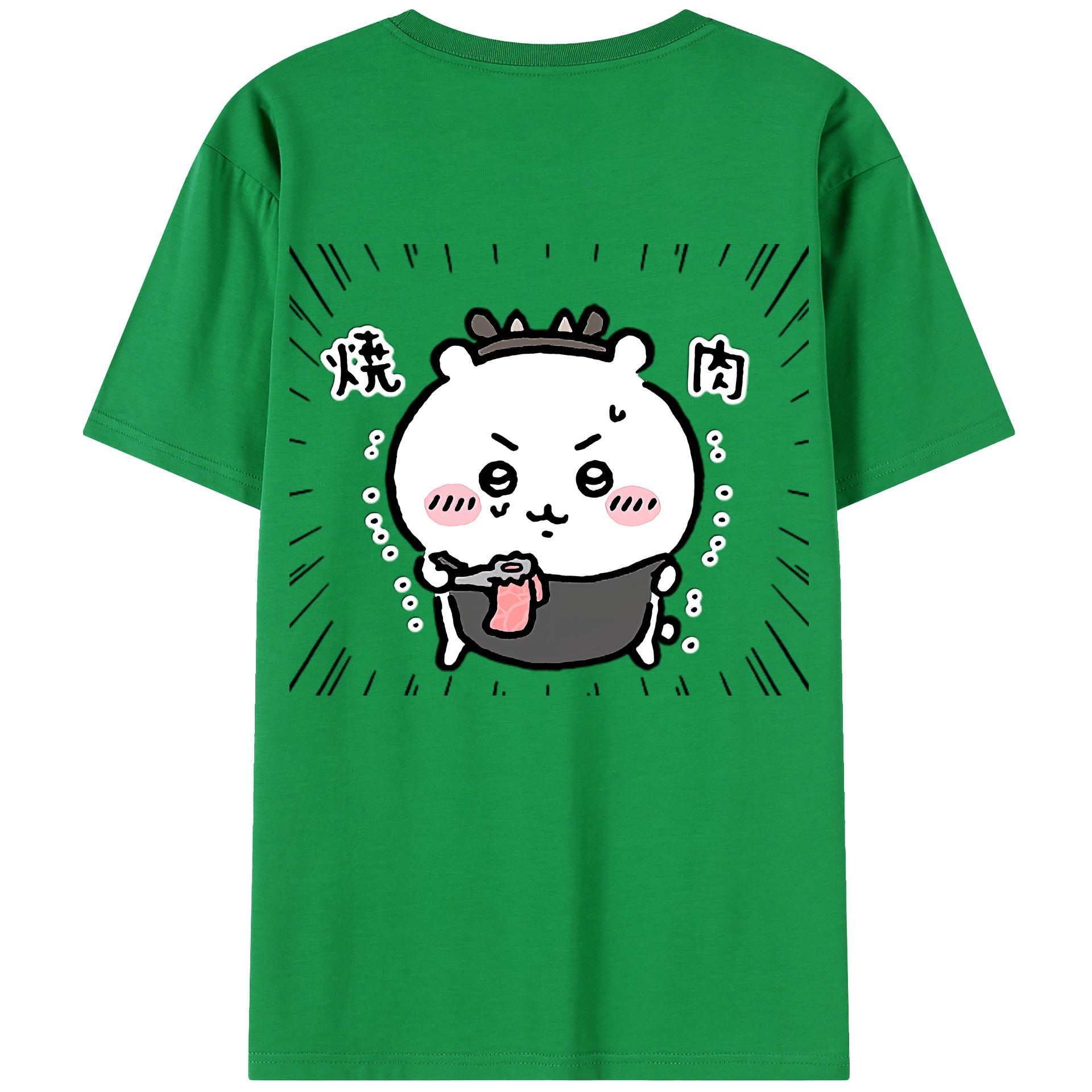 （画像用） ちいかわ ちいかわ Chii-kawa chiikawa 綿100％半袖Tシャツ（背面プリント）