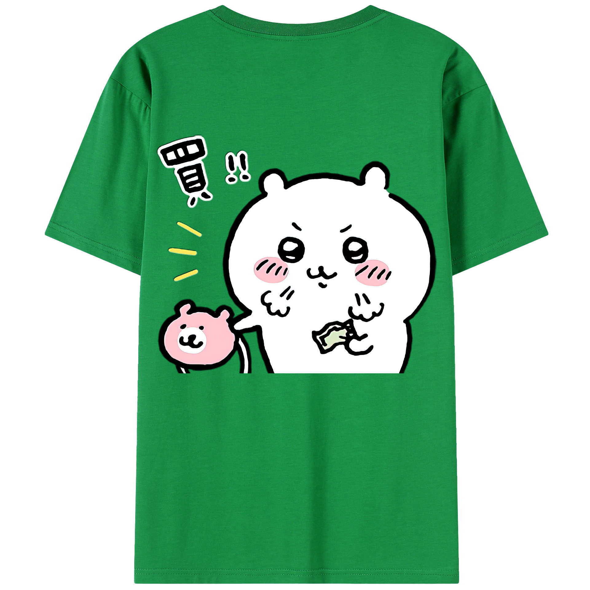 （画像用） ちいかわ ちいかわ Chii-kawa chiikawa 綿100％半袖Tシャツ（背面プリント）