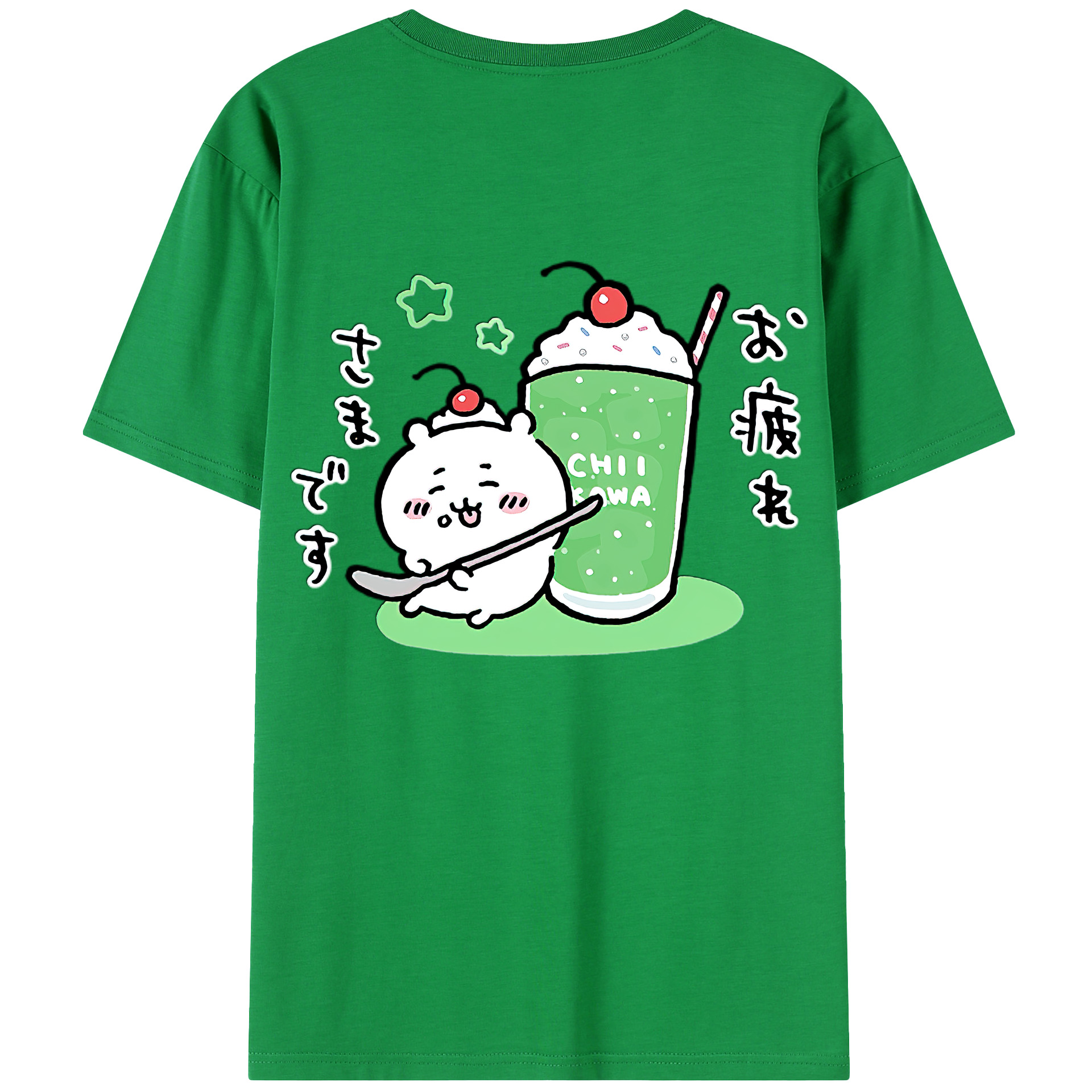 （画像用） ちいかわ ちいかわ Chii-kawa chiikawa 綿100％半袖Tシャツ（背面プリント）