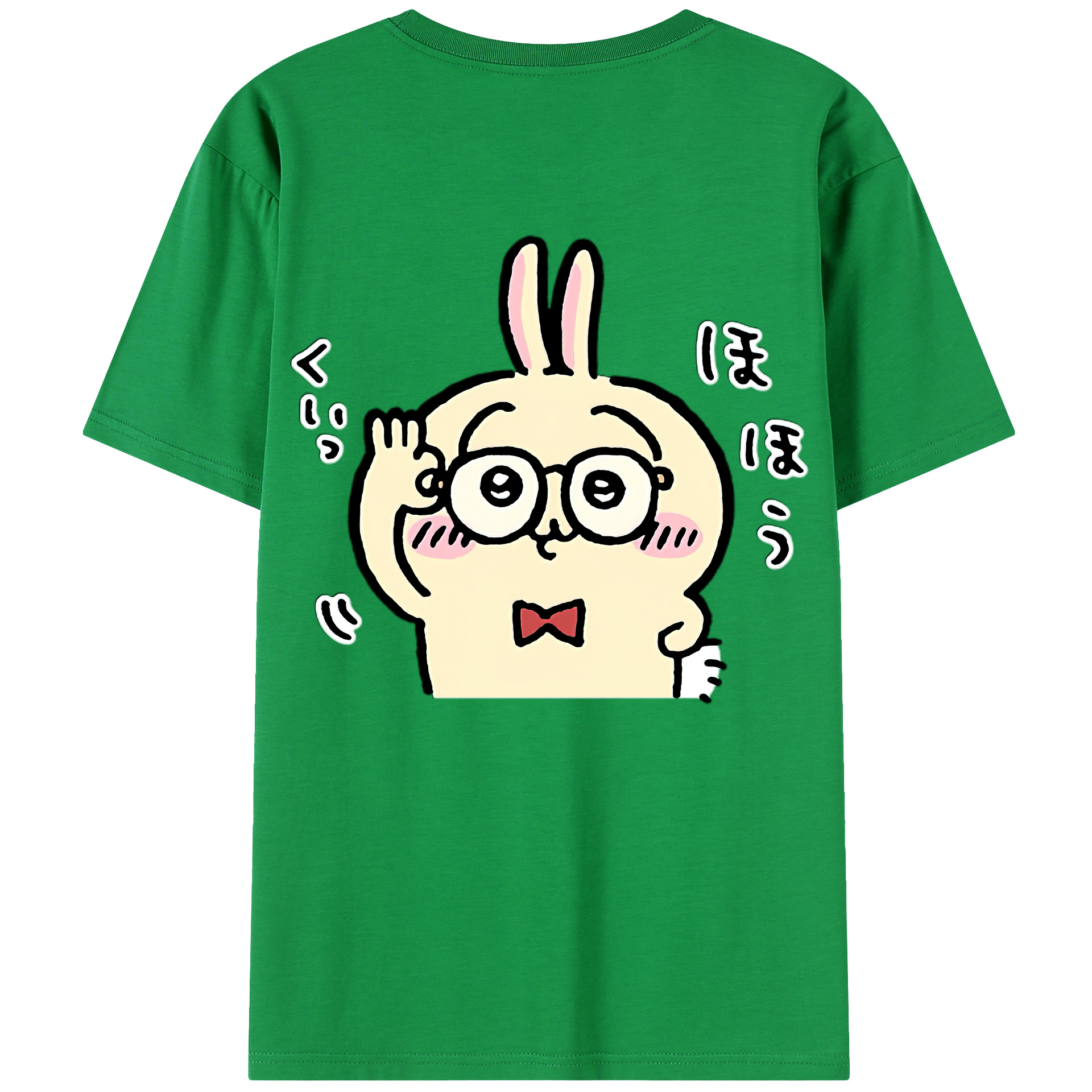 （画像用） ちいかわ うさぎ Chii-kawa usagi 綿100％半袖Tシャツ（背面プリント）