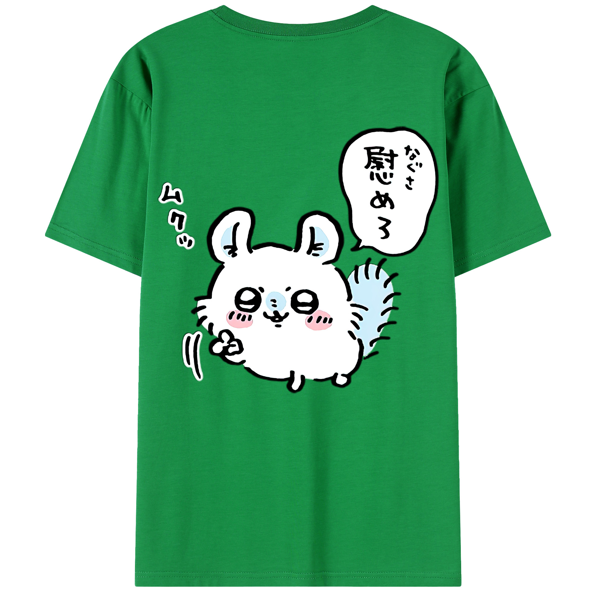 （画像用） ちいかわ モモンガ Chii-kawa Momonga 綿100％半袖Tシャツ（背面プリント）
