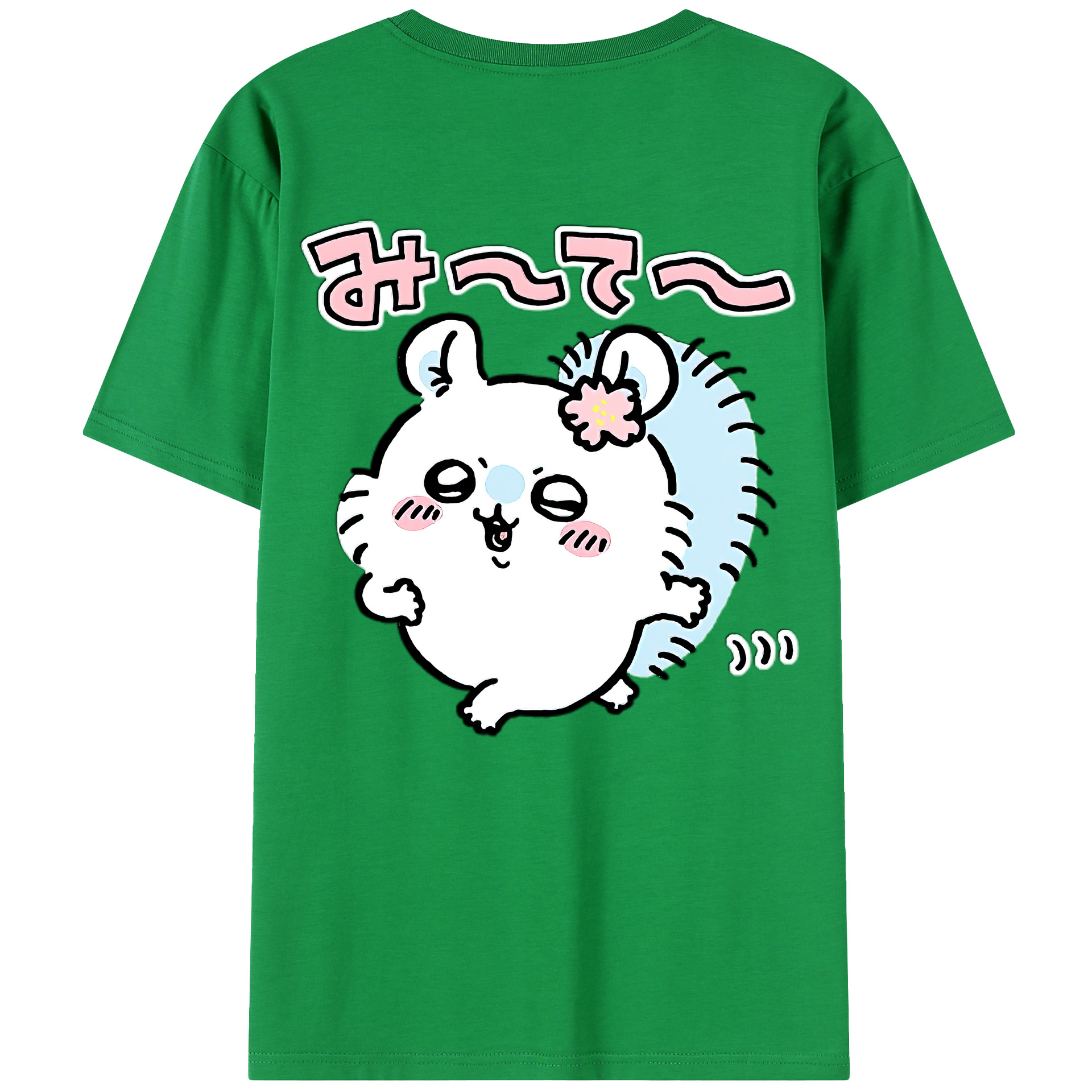（画像用） ちいかわ モモンガ Chii-kawa Momonga 綿100％半袖Tシャツ（背面プリント）