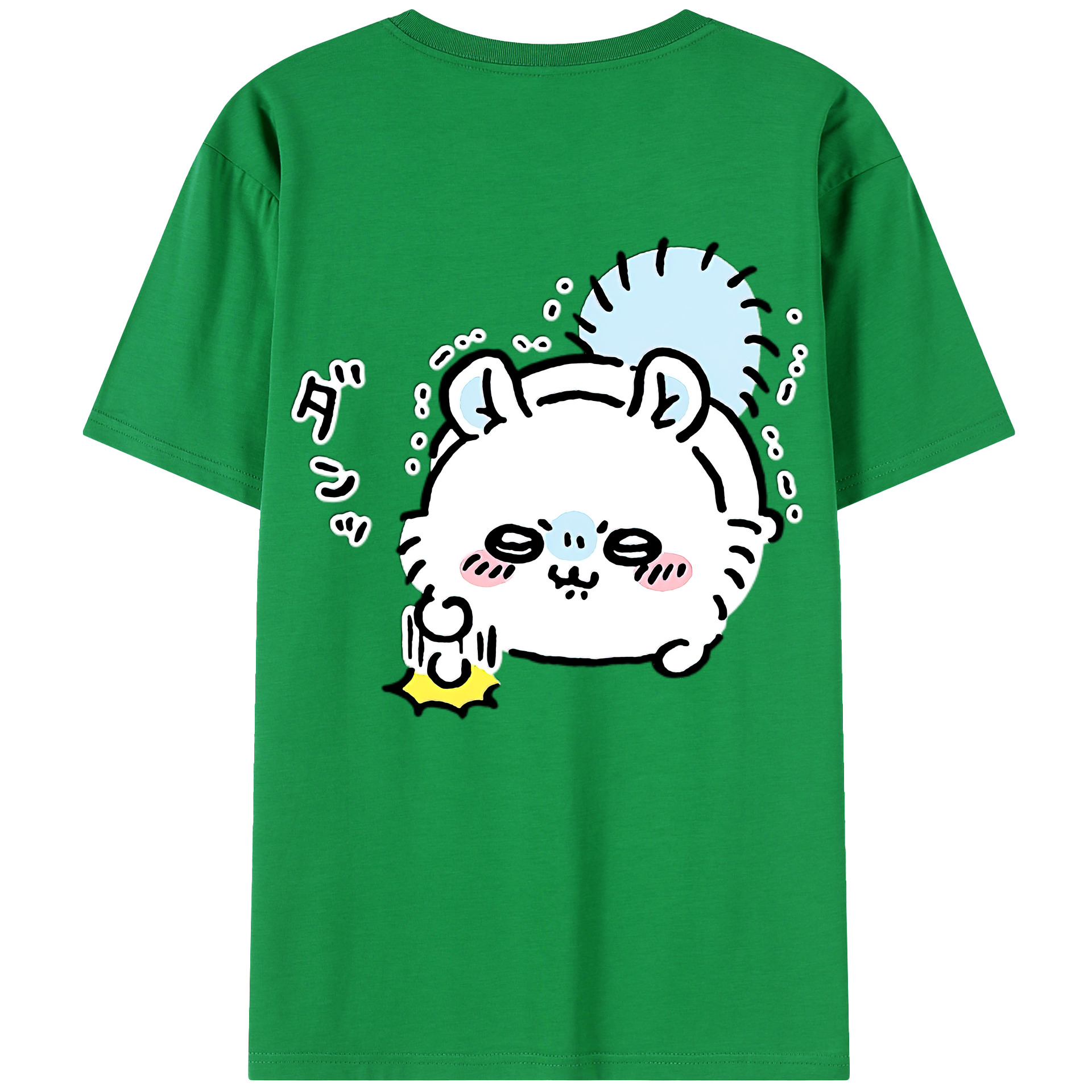（画像用） ちいかわ モモンガ Chii-kawa Momonga 綿100％半袖Tシャツ（背面プリント）
